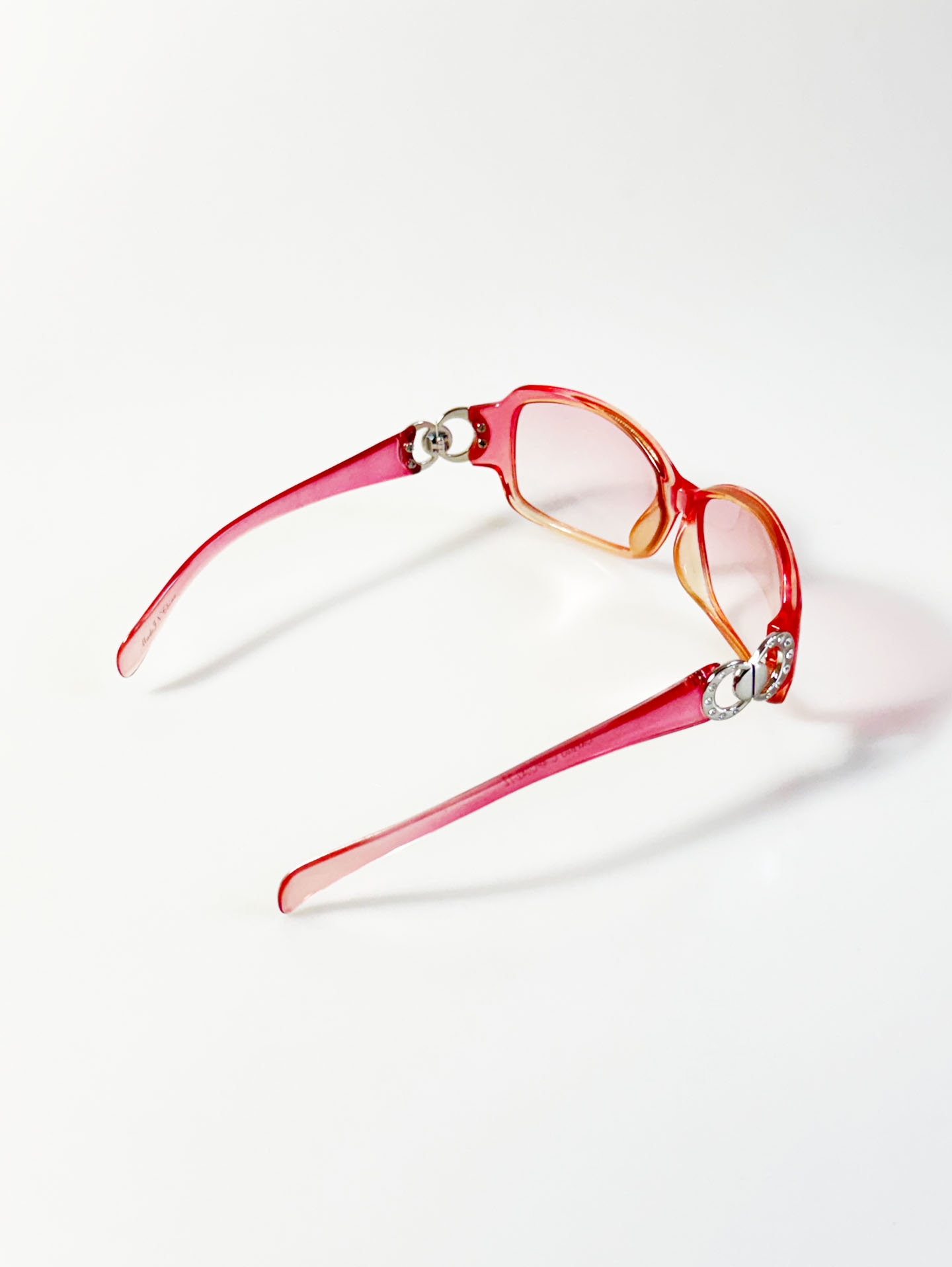 CAPRIO Pink Acetate Bold Square Tint Sunglasses
