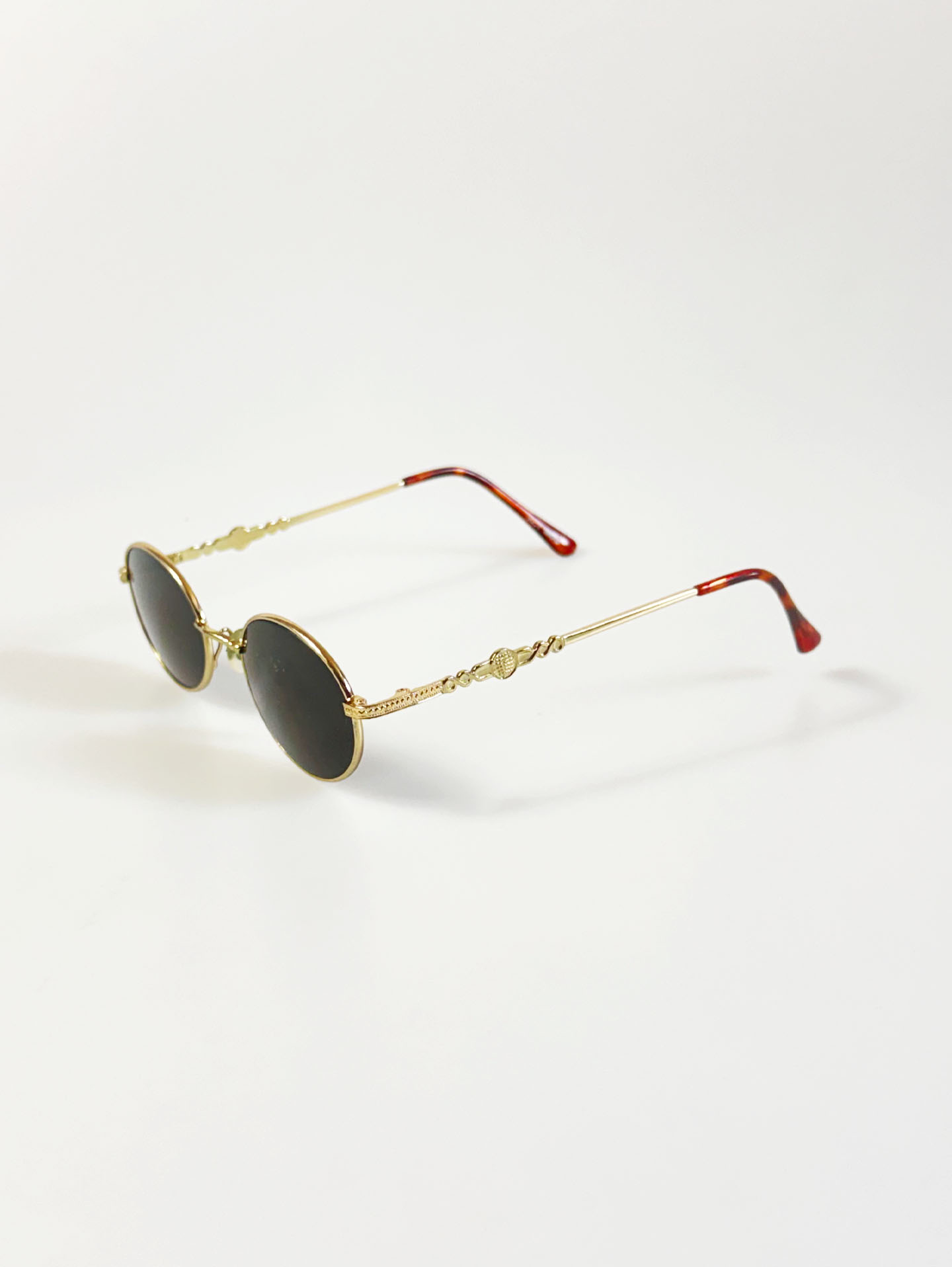 90's Louis Master Gold Slim Oval Metal Sunglasses
