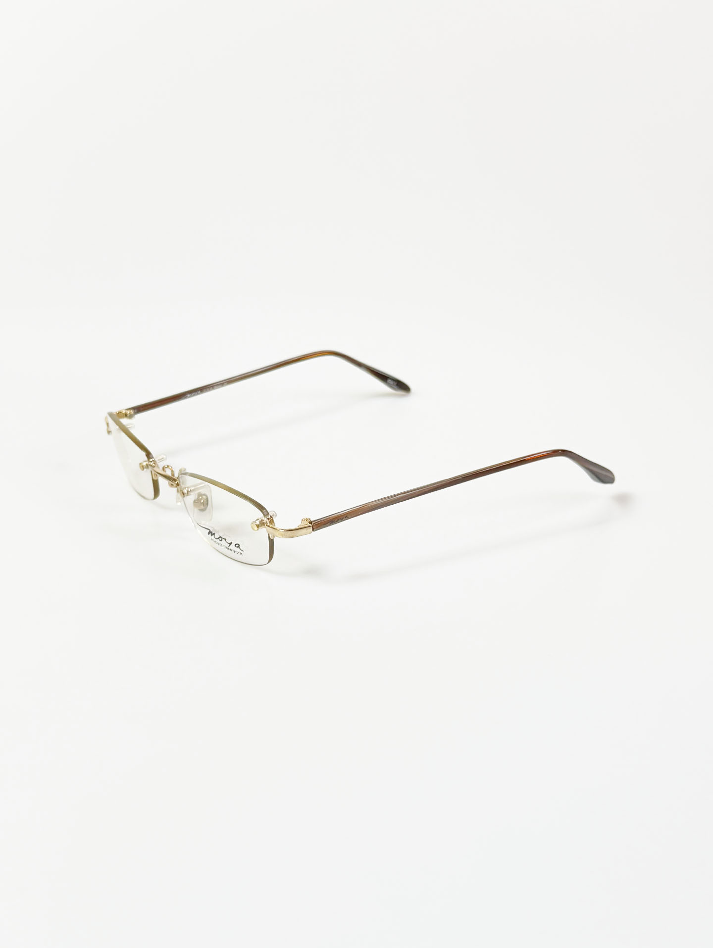 Moya New York Gold Square Rimless Metal Glasses