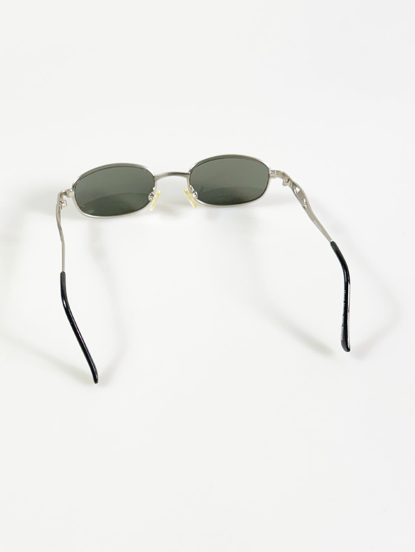 Silver Slim Square Metal Frame Sunglasses