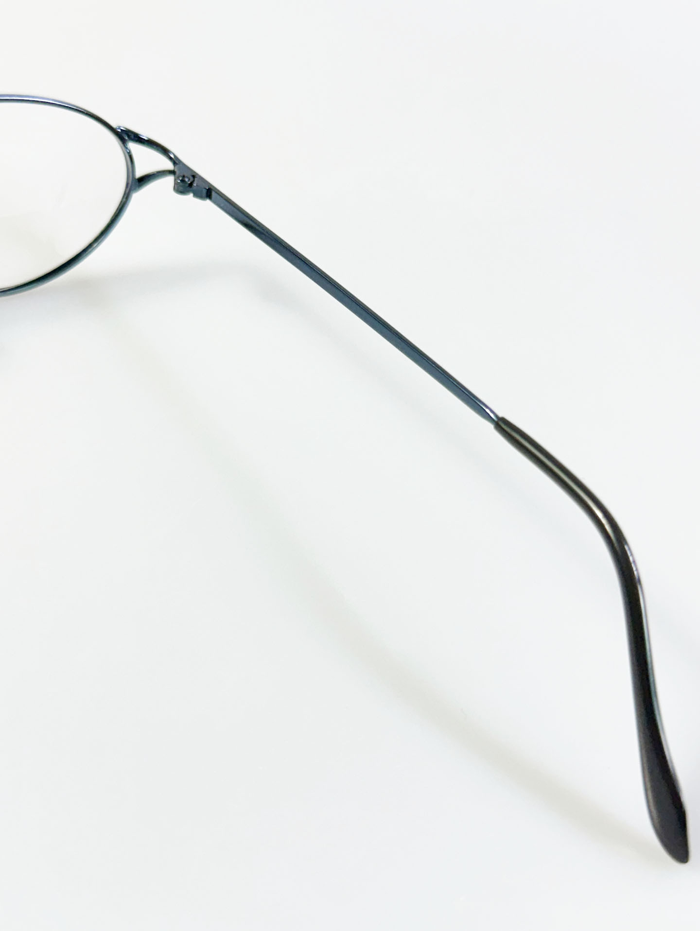 MEGA Deep Blue Slim Oval Metal Frame Glasses