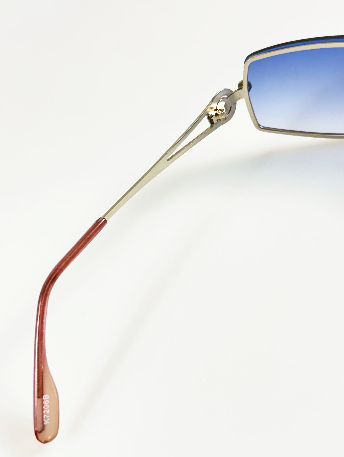 Rimless Wraparound Goggle Shield Metal Frame Sunglasses
