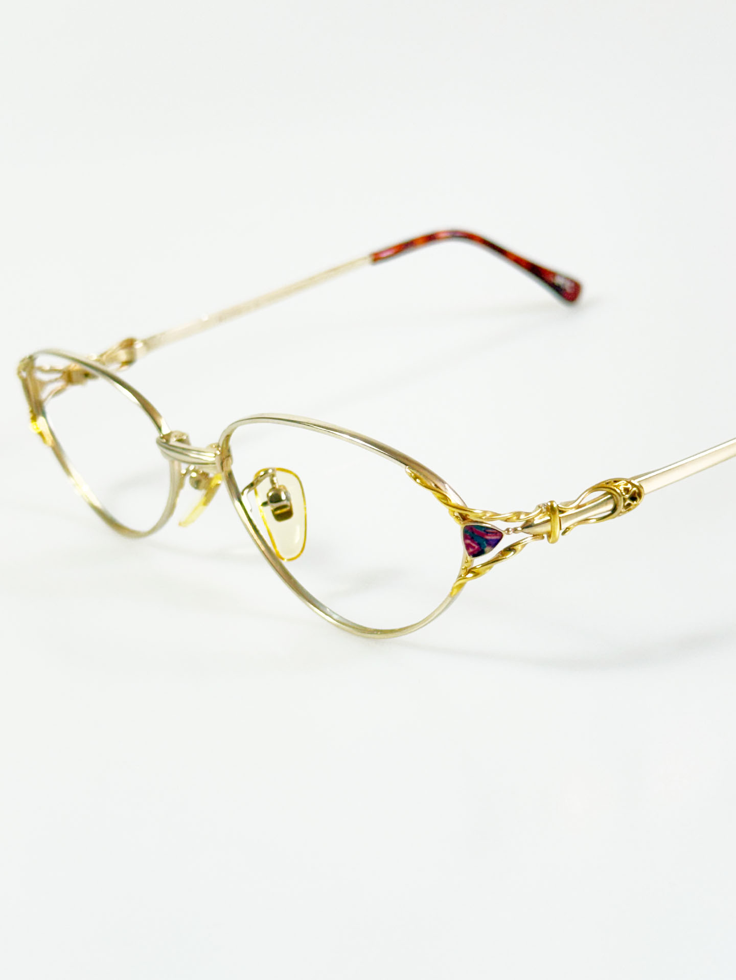 90’s P.S.C FASHION Gold Oval Metal Glasses