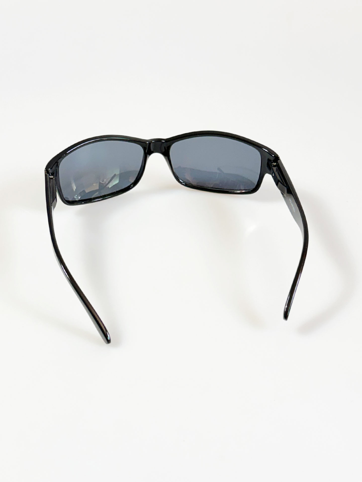 FOSTER GRANT Black Wraparound Square Frame Sunglasses