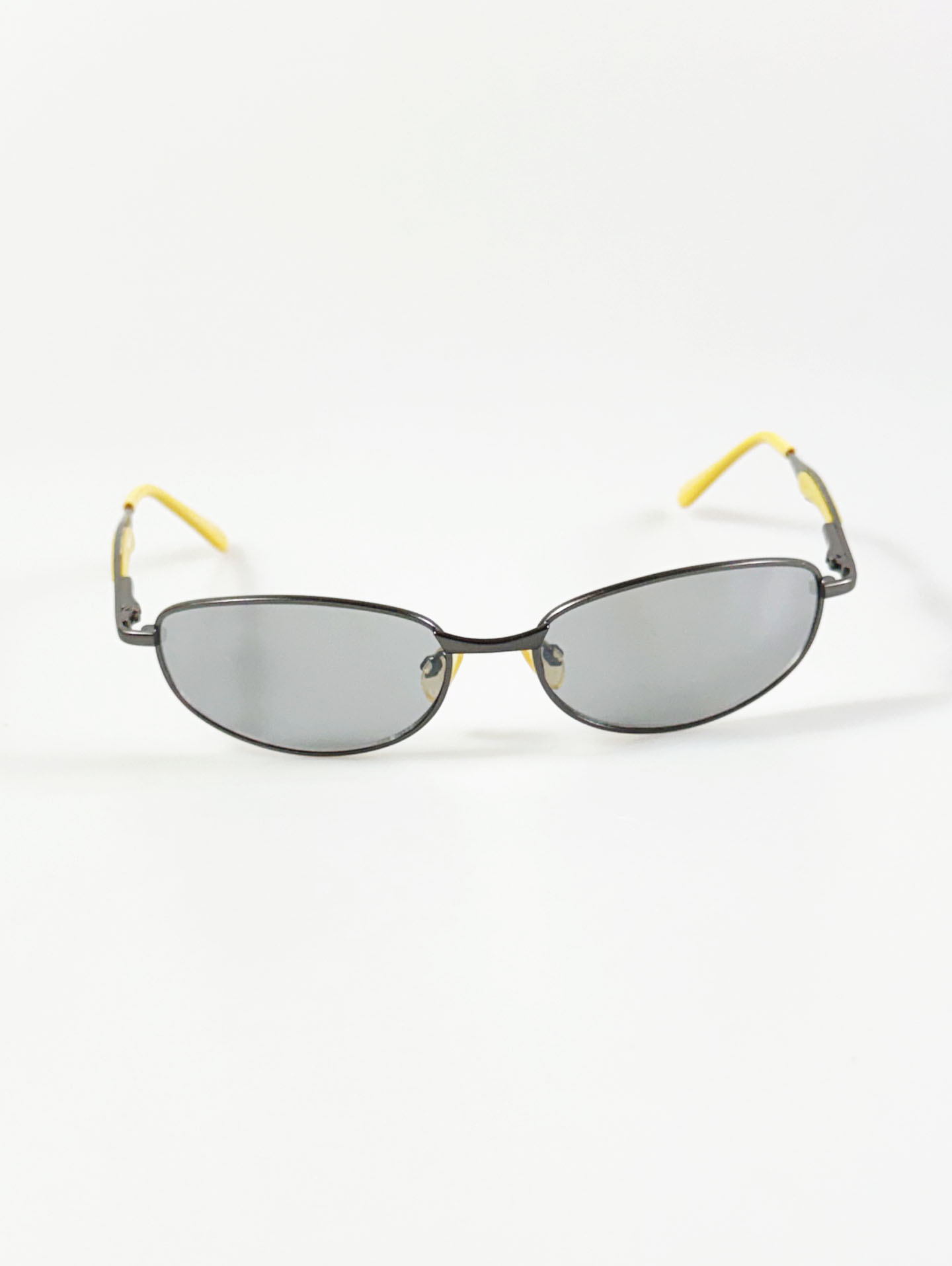 90's DOMON Sliom Oval Gunmetal Sunglasses