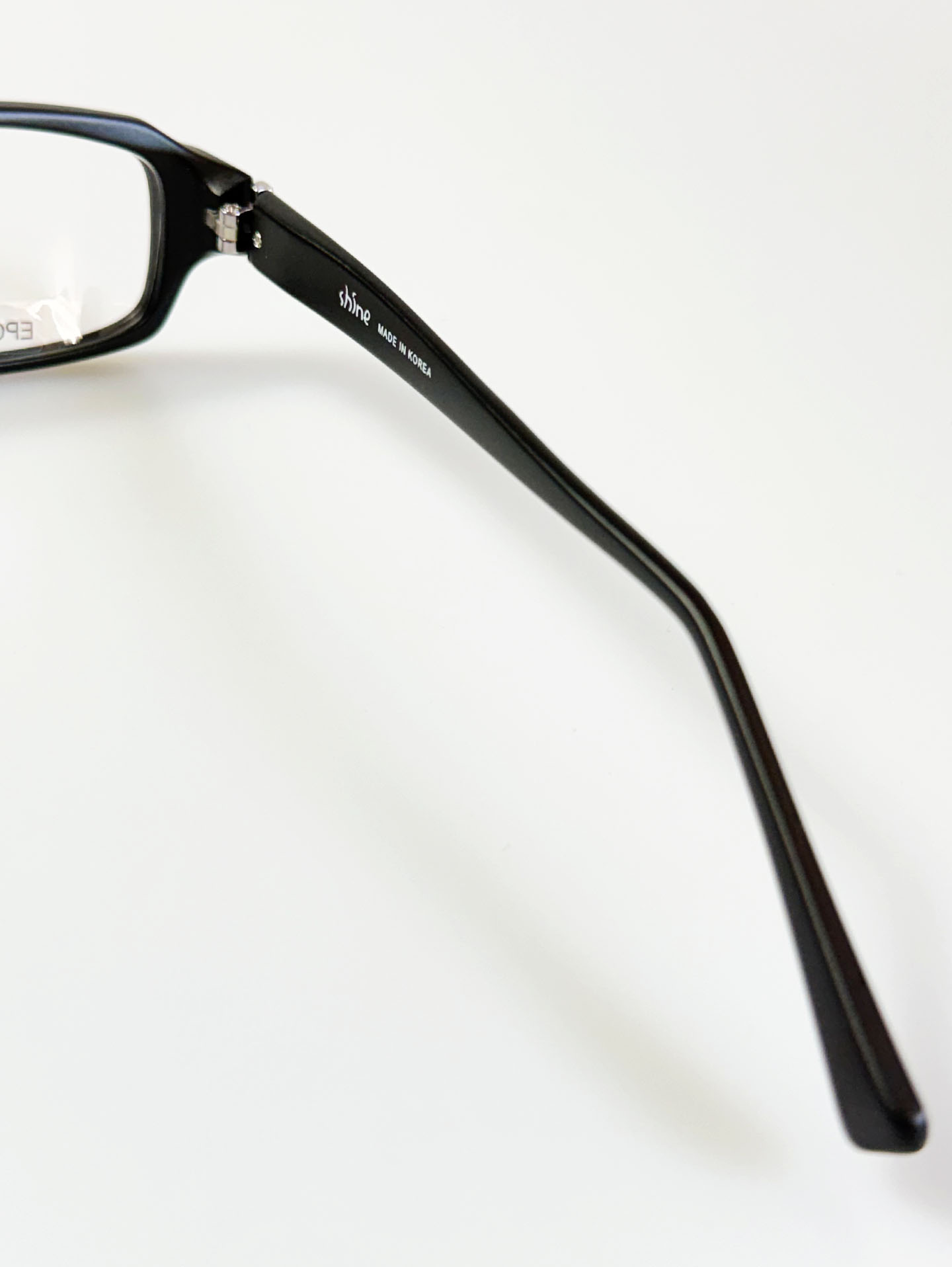 SHINE Matte Black Square Horn-Rim Glasses