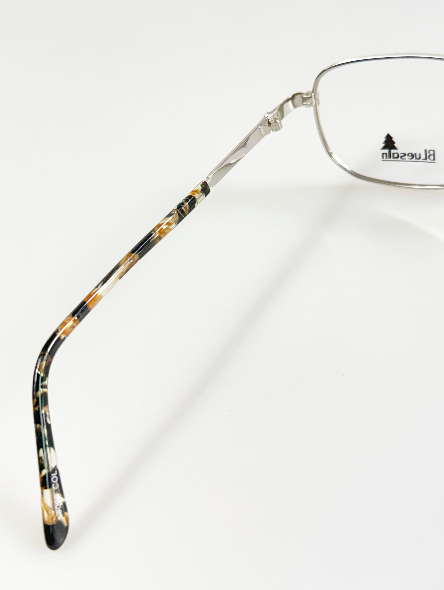 90's BLUESAIN Silver Slim Square Metal Glasses
