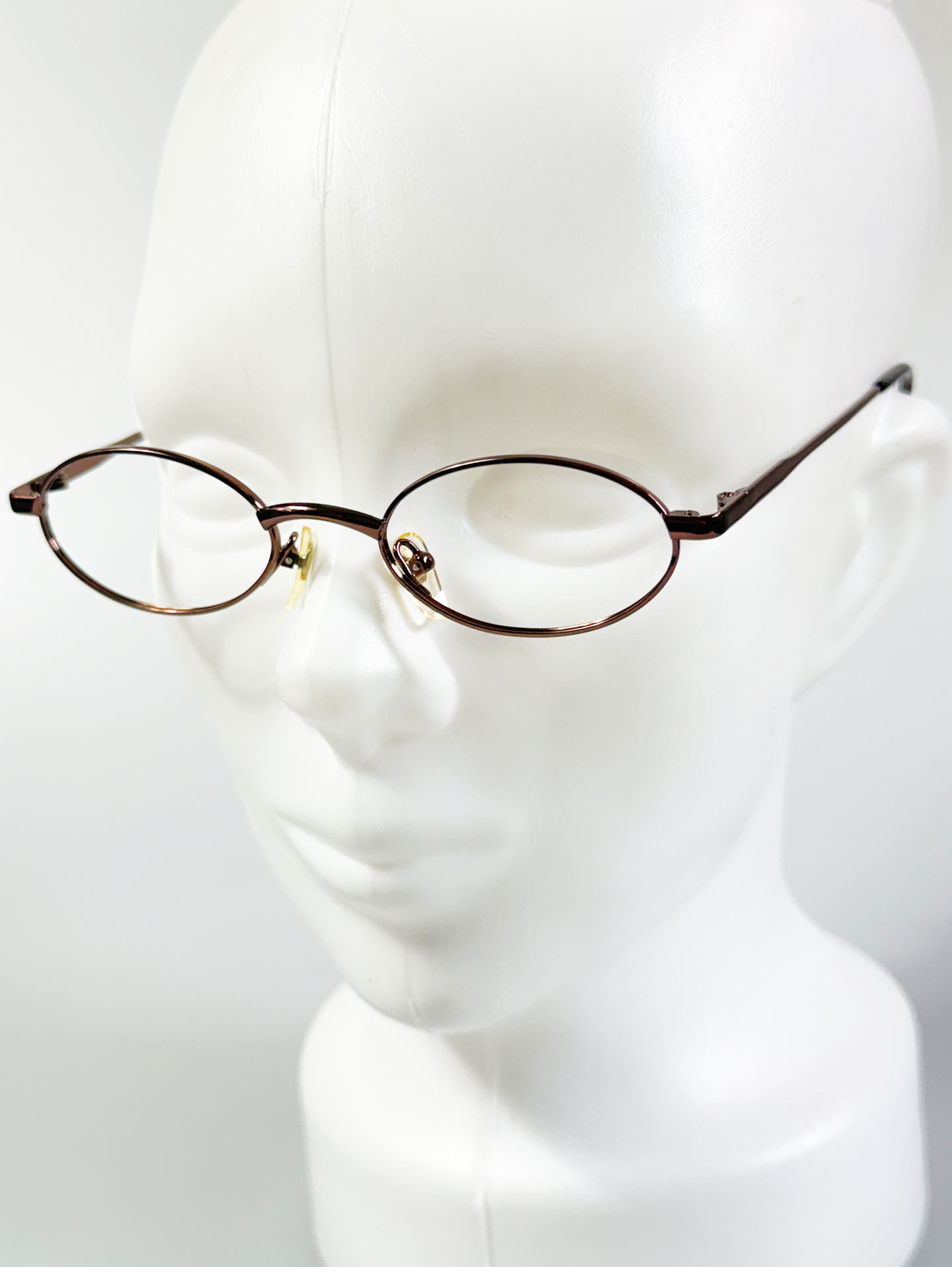 90’s BARHOMAN Brown Metal Oval Frame Glasses
