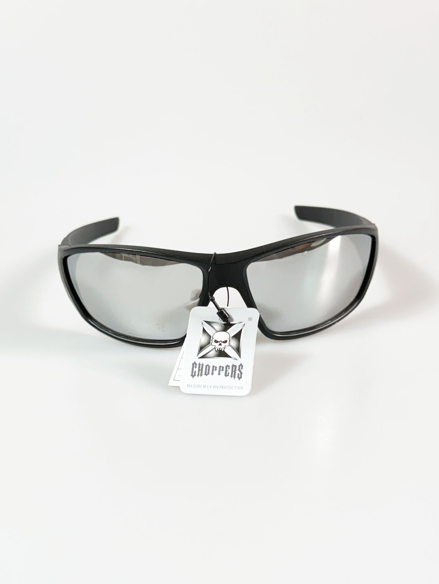 CHOPPERS Wraparound Matte Black Square Frame Sunglasses