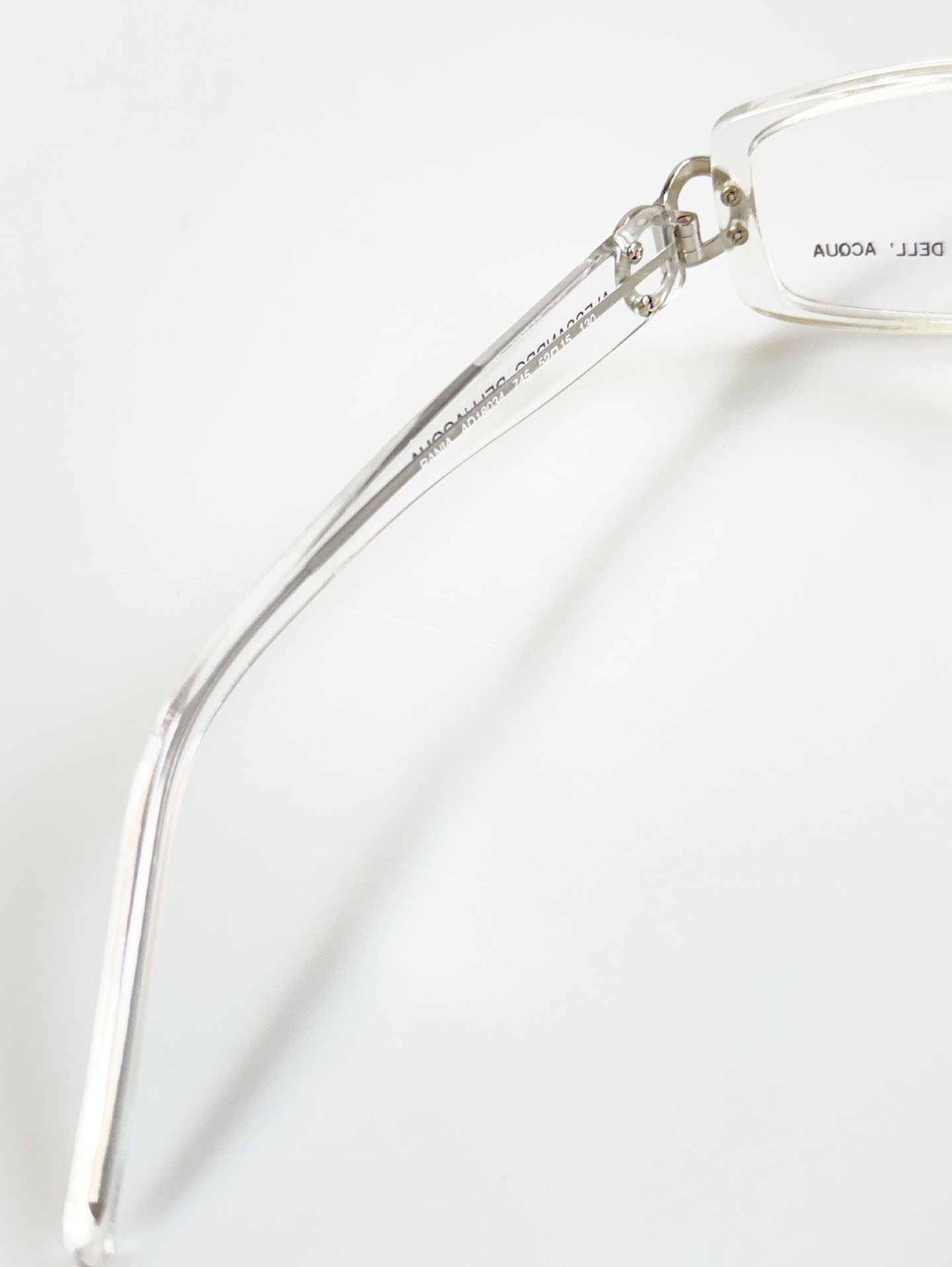 ALESSANDRO DELL'ACQUA Clear Square Horn-Rim Frame Glasses