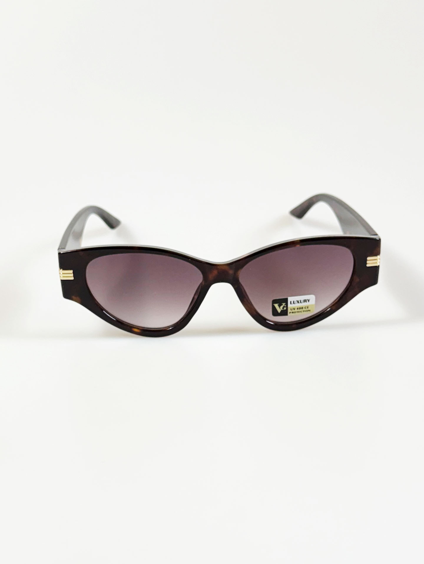 VG EYEWEAR Tortoiseshell Oversized Geometric Frame Sunglasses