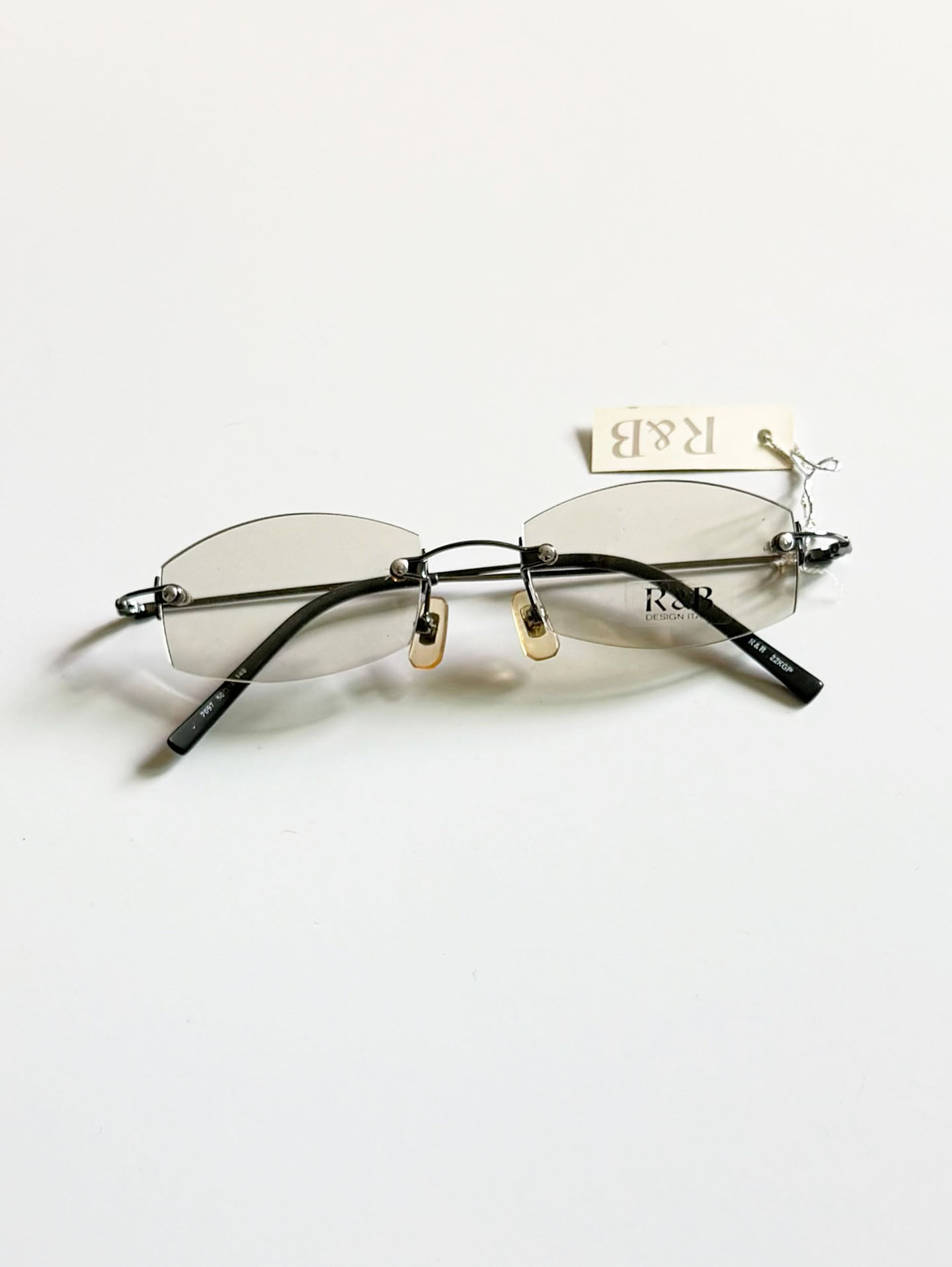 R&B Eyewear Rimless Square Metal Glasses