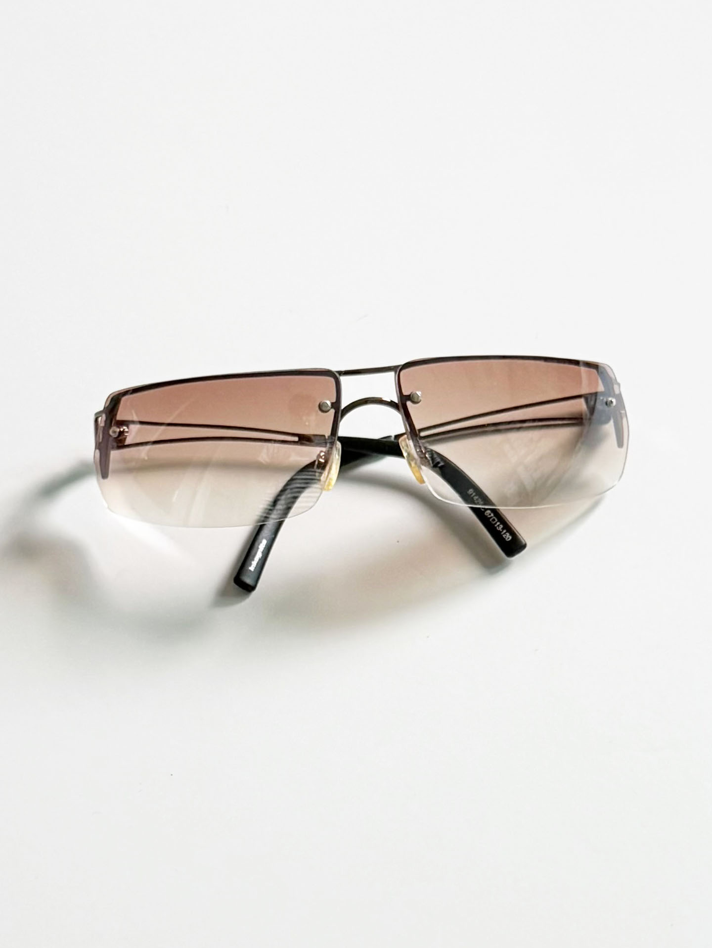 INKOGNITO Rimless Double Bridge Metal Tint Sunglasses