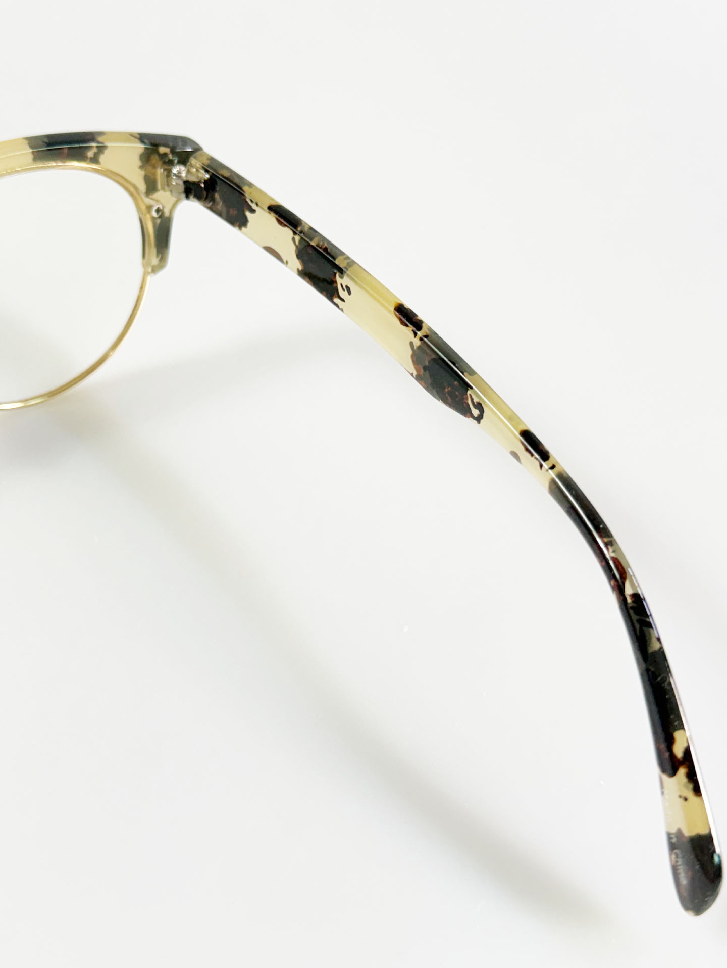 Marble Havana Browline Round Combi Glasses
