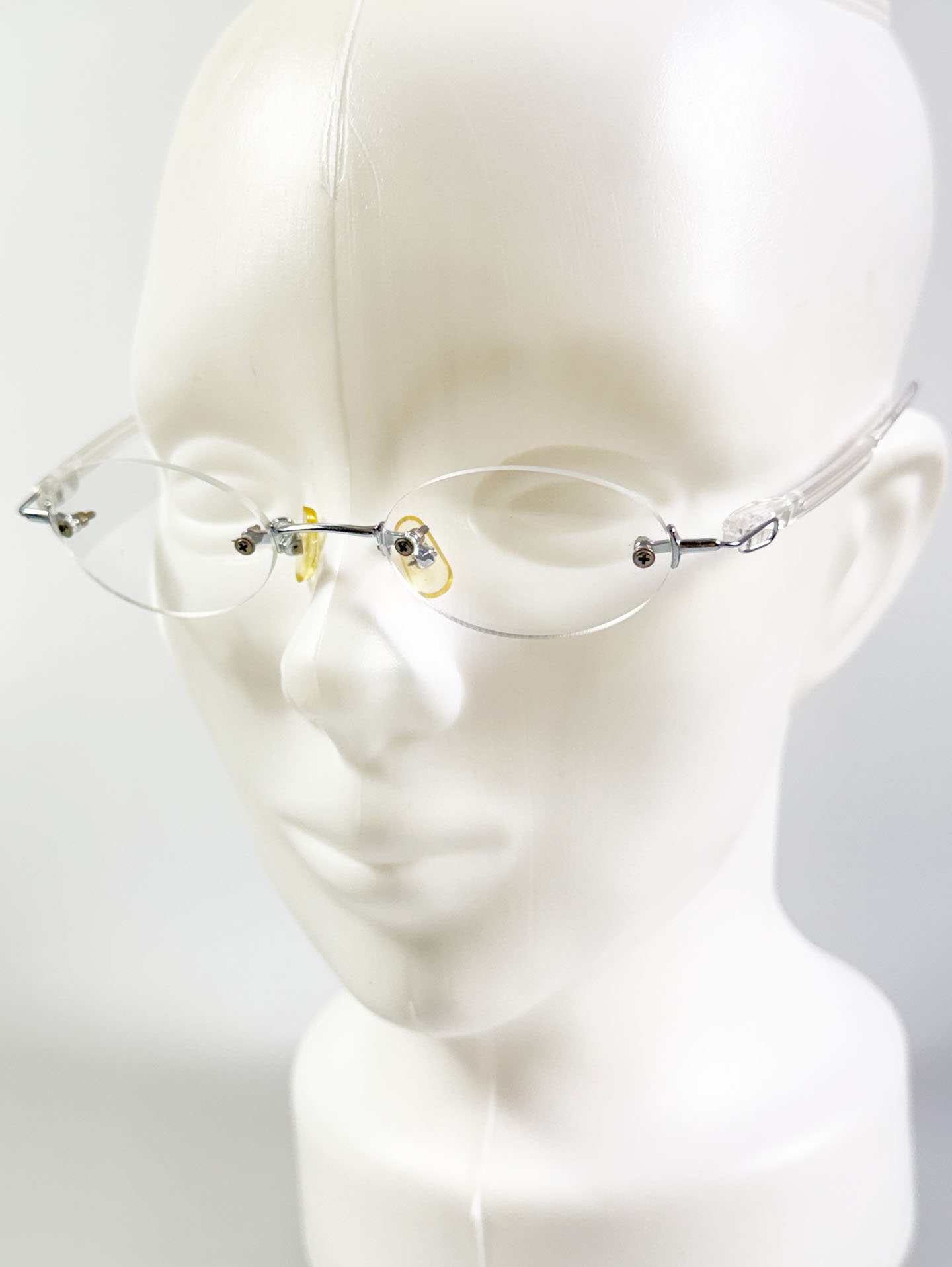 OAK Clear Rimless Oval Frame Glasses