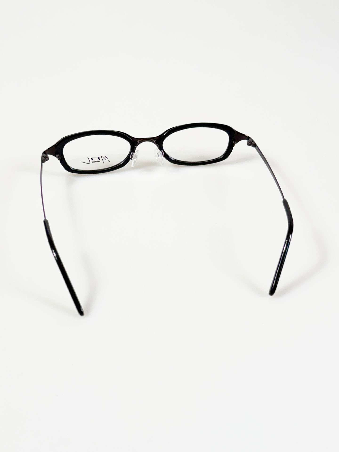 MOOL EYEWEAR Layered Dark Brown Black Oval Metal Glasses