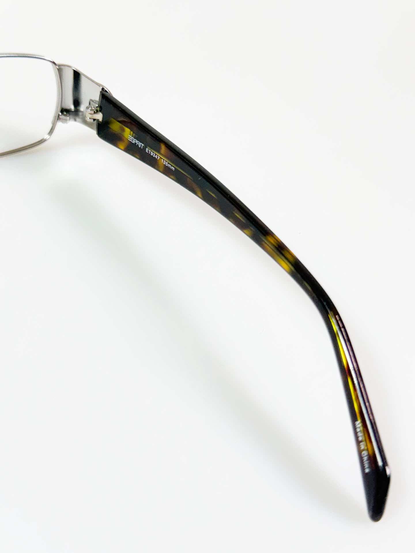 ESPRIT Silver Slim Square Metal Frame Glasses