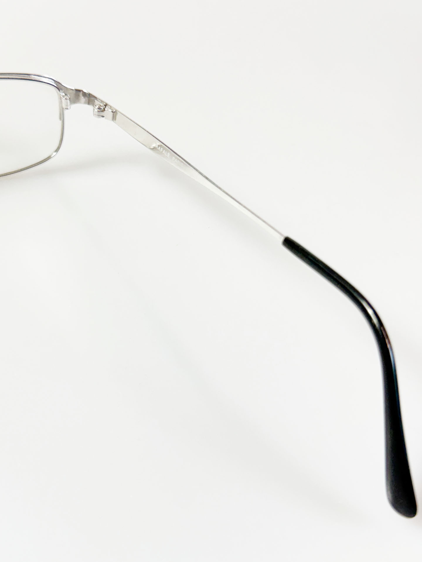 RAFALE Paris Silver Slim Square Metal Glasses