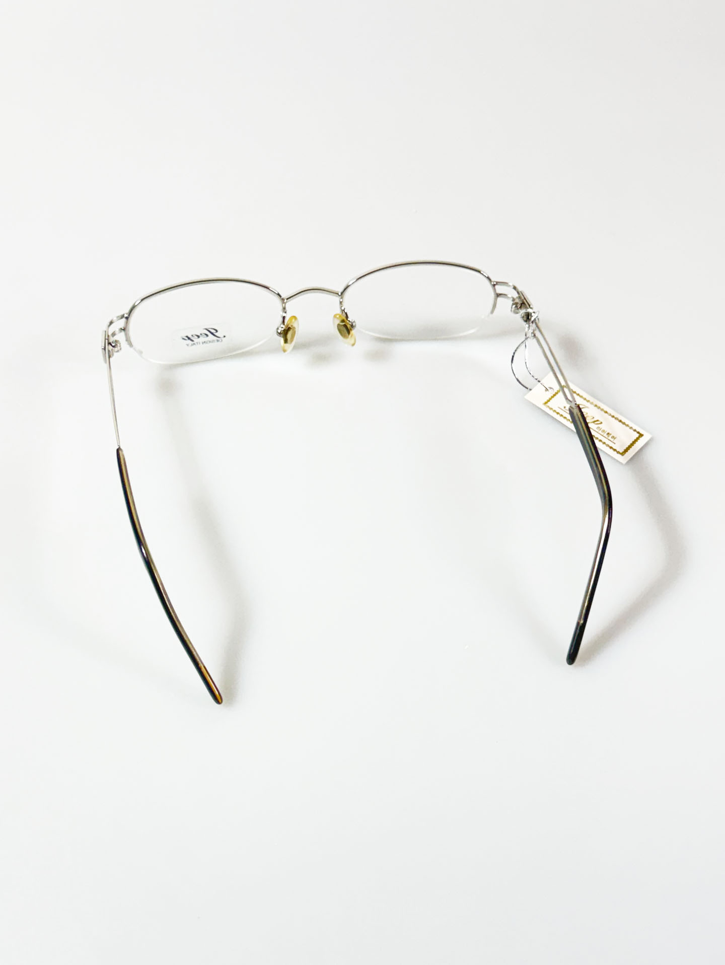 JEEP Silver Half-Rim Oval Metal Frame Glasses