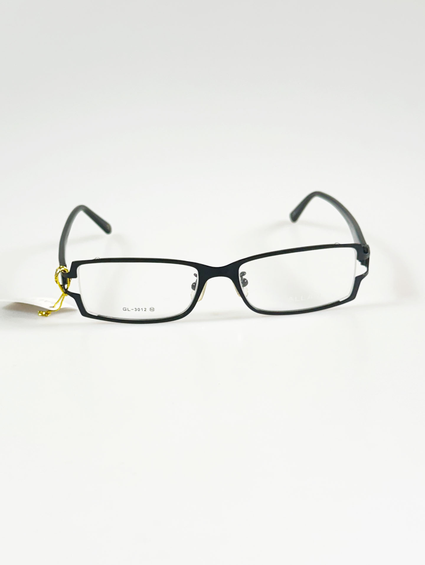 GALLAN Black Slim Square Metal Glasses