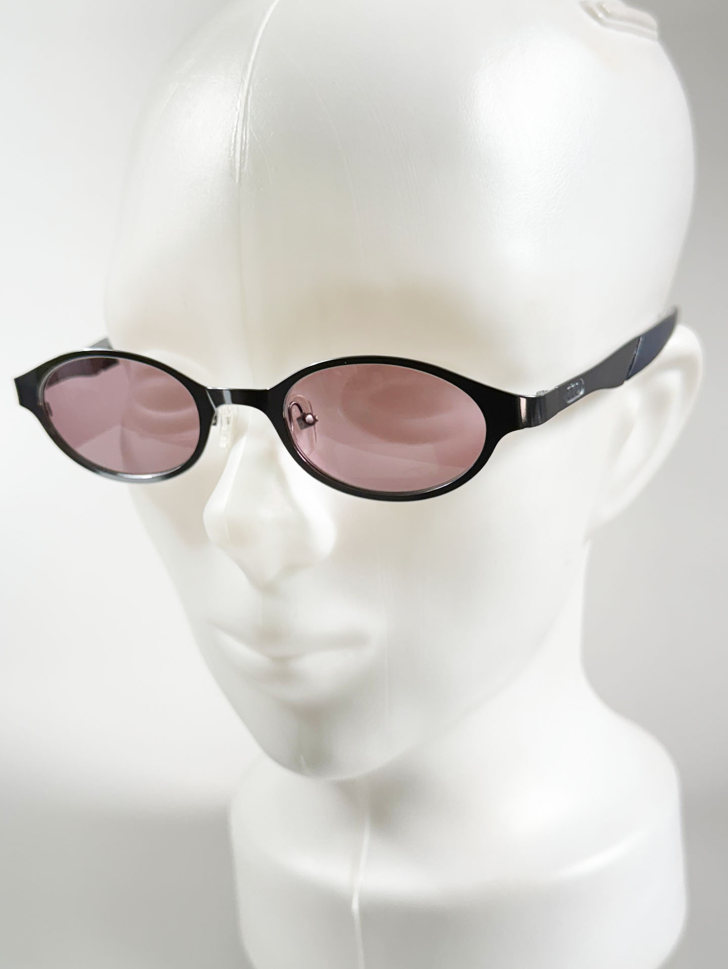 PAVAROTTI Dark Silver Oval Metal Tint Sunglasses
