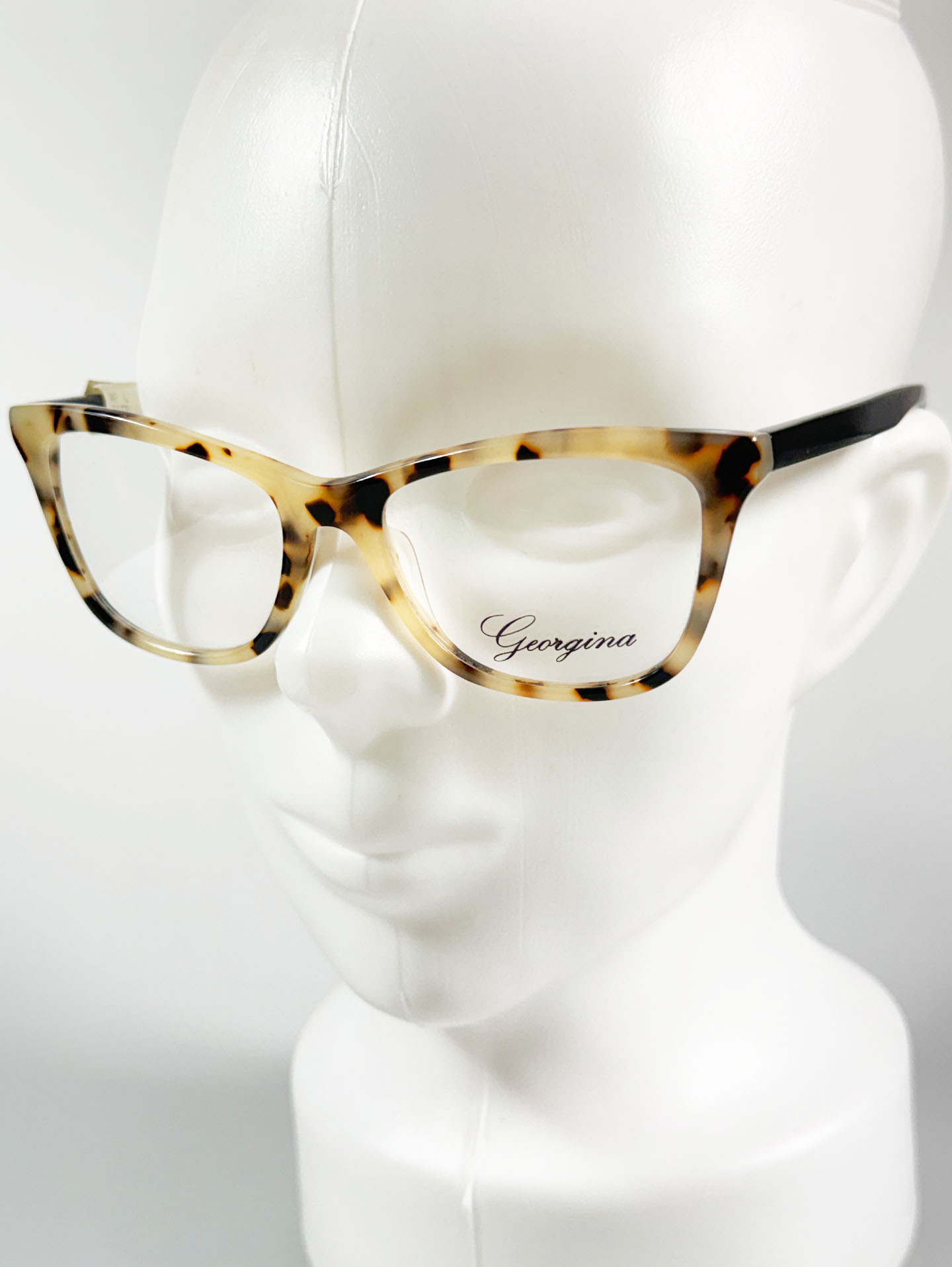 GEORGINA Cat-Eye Tortoise Horn-Rim Frame Glasses