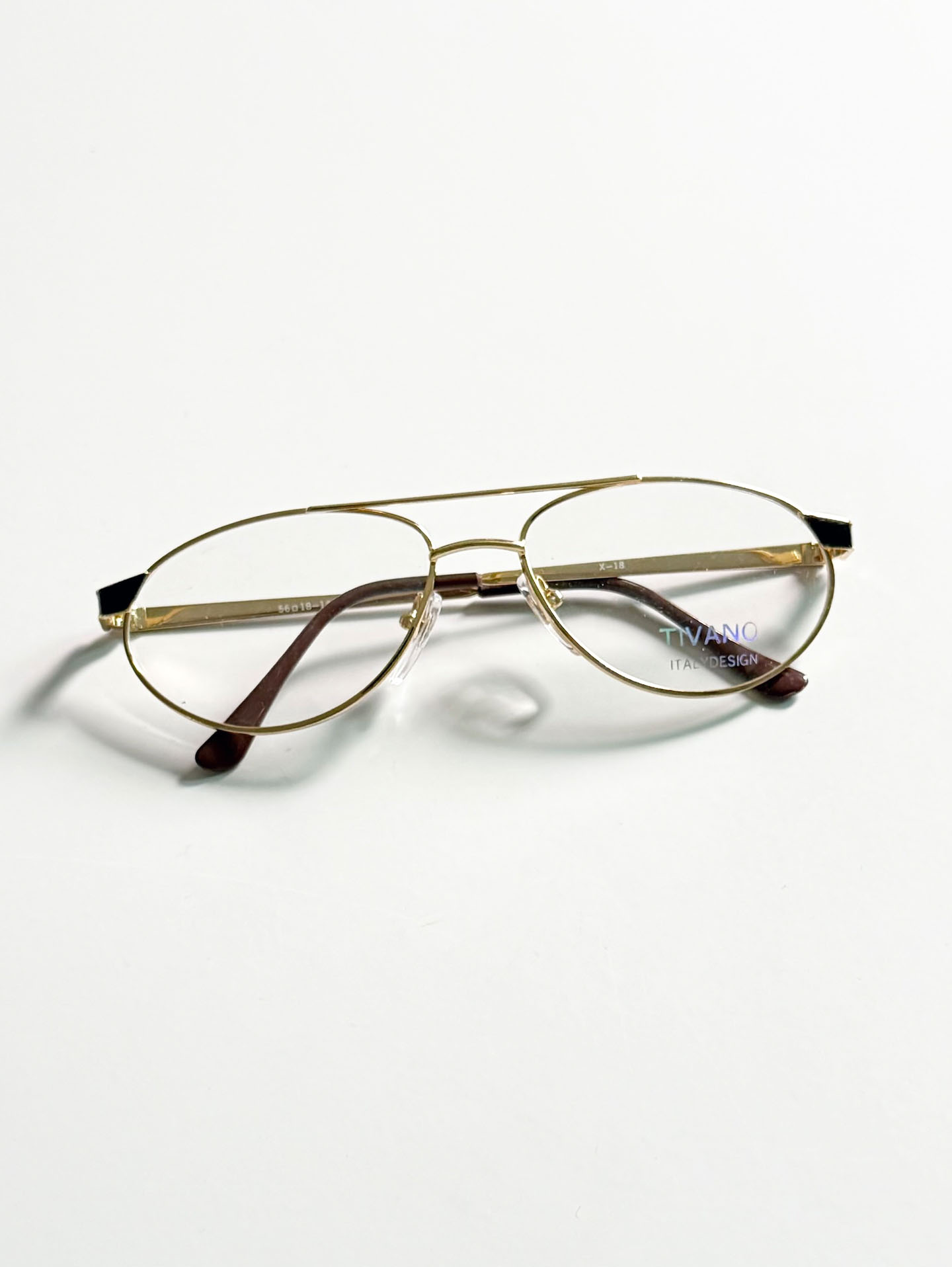 90's TIVANO Gold Double-Bridge Aviator Glasses