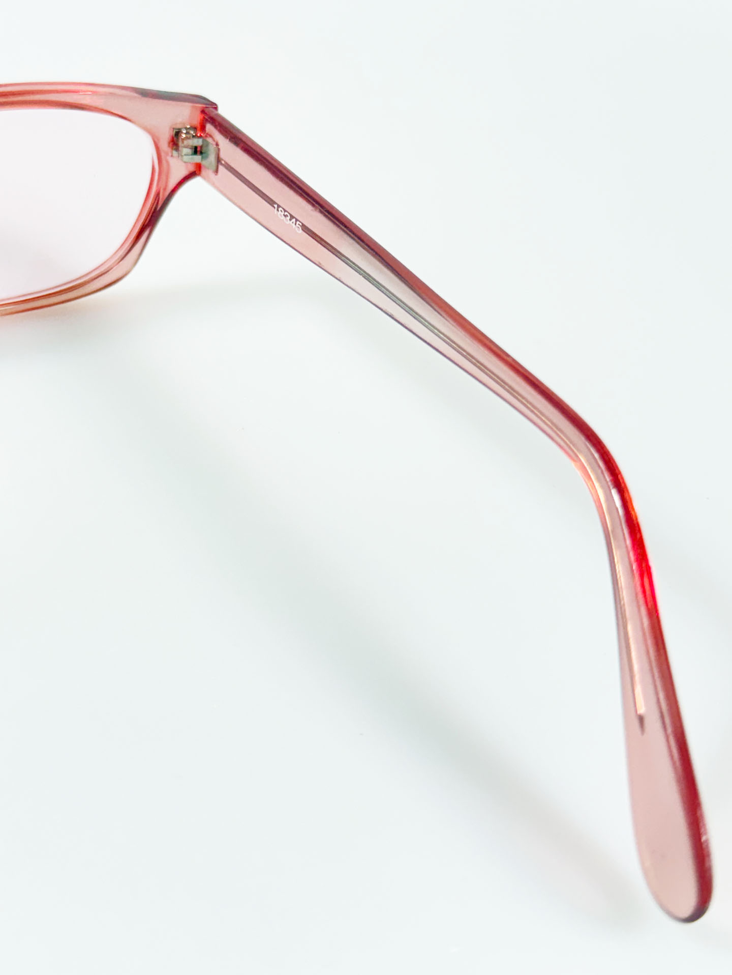 Pink Transparent Square Frame Tint Sunglasses