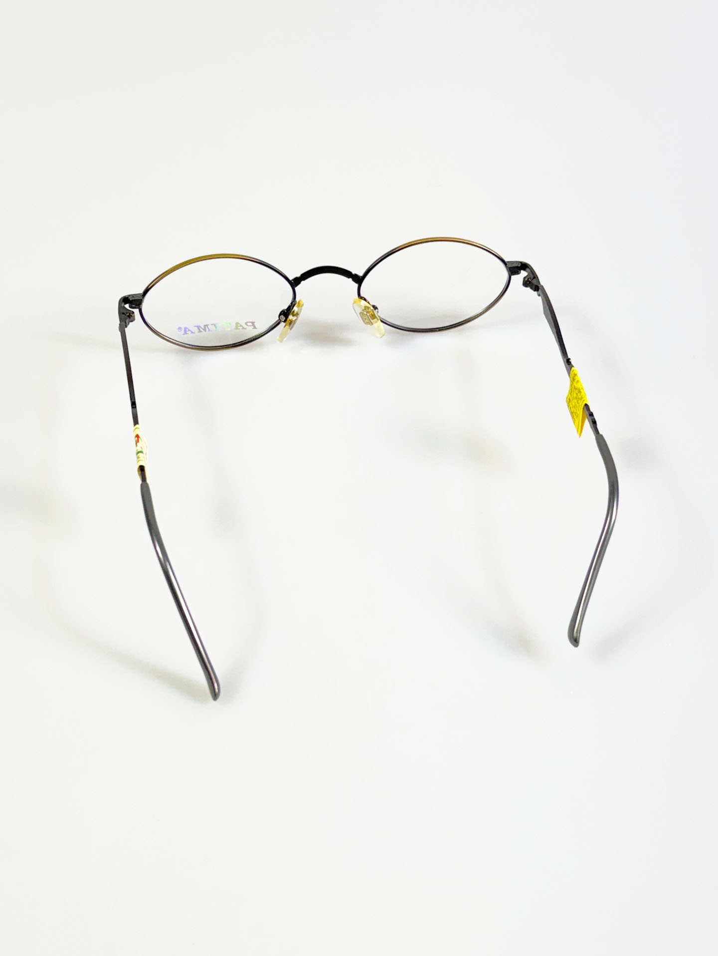 90’s PATIMA Slim Oval Gold-Black Metal Frame Glasses