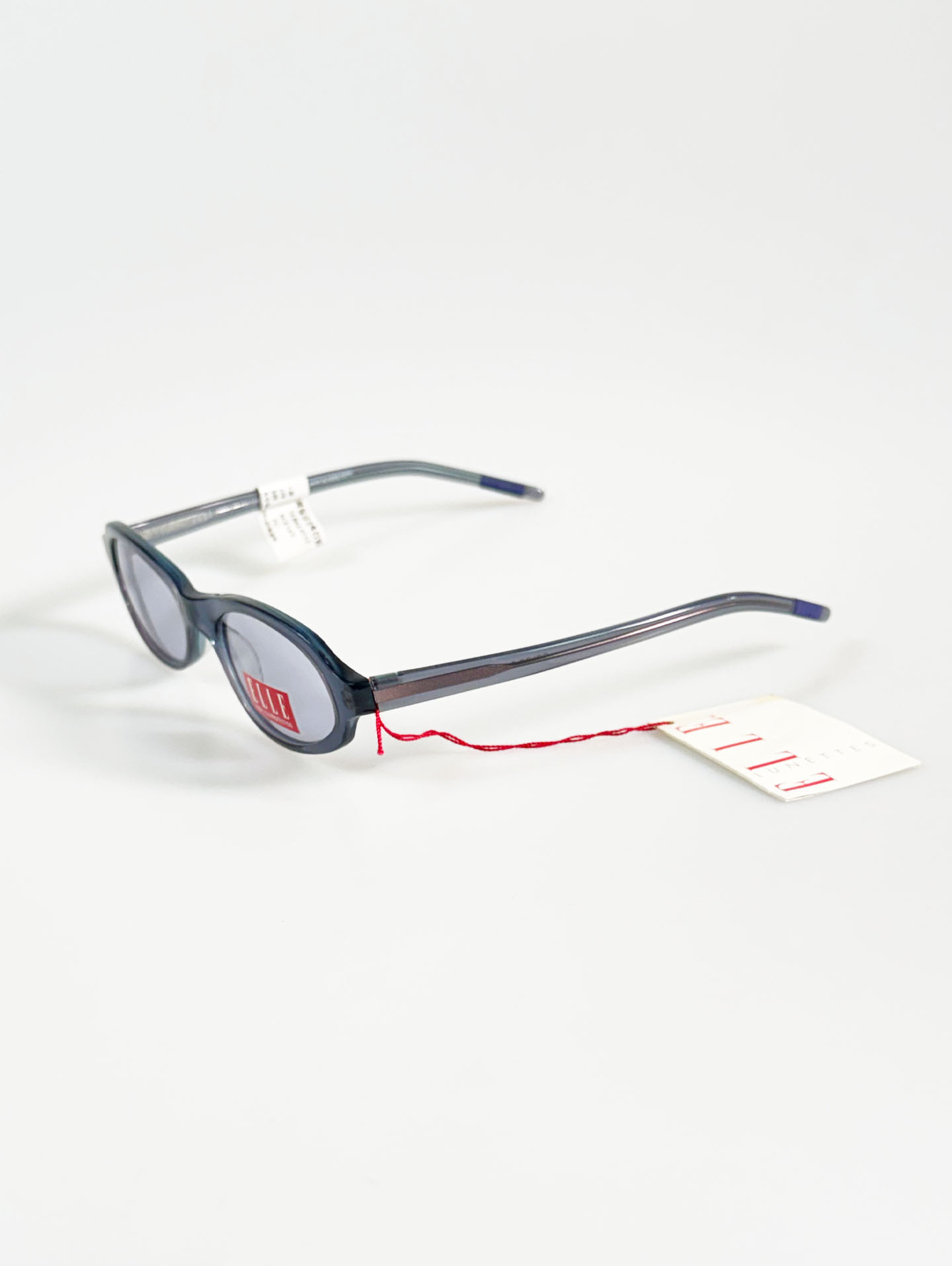 ELLE Translucent Blue Oval Frame Tint Sunglasses