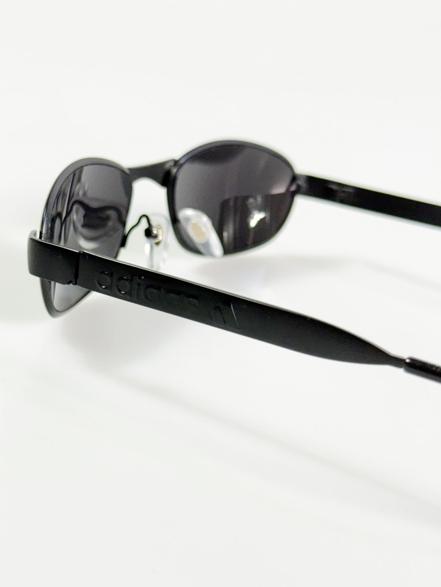 Adidas Black Slim Oval Metal Sunglasses