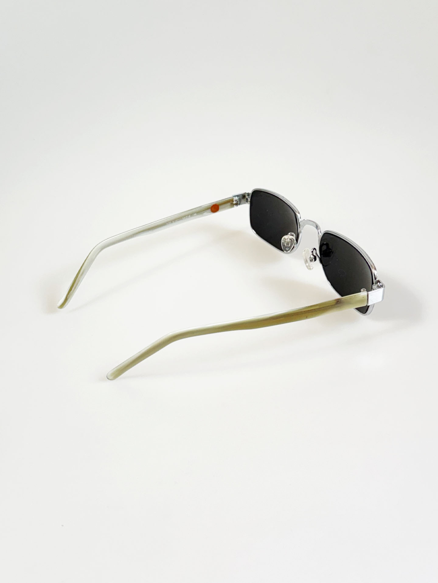 90's BODY GUARD Silver Slim Square Metal Sunglasses