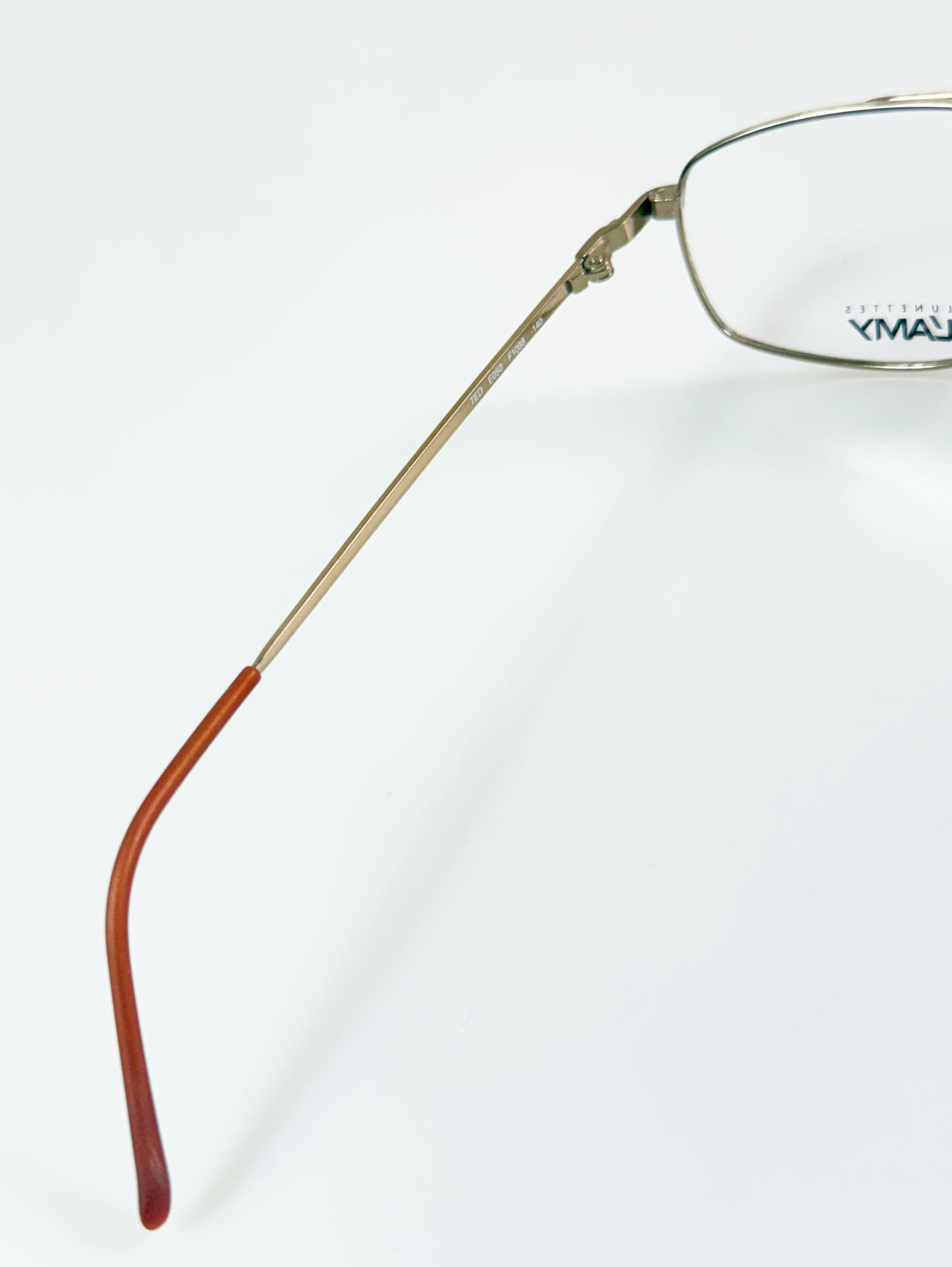 LAMY Golde Tone Titanium Slim Square Boeing Metal Frame Glasses