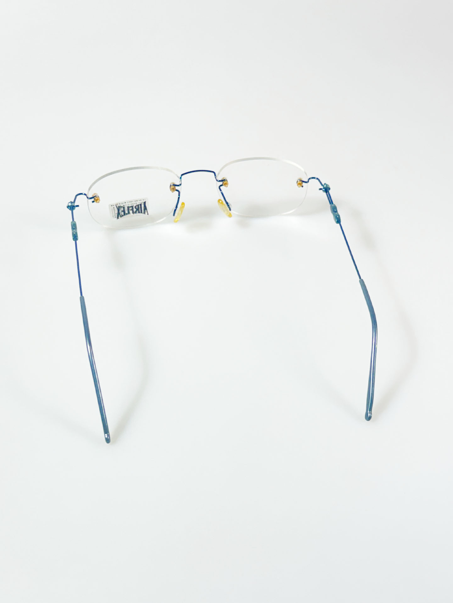 EPILOGUE Blue Rimless Square Metal Glasses