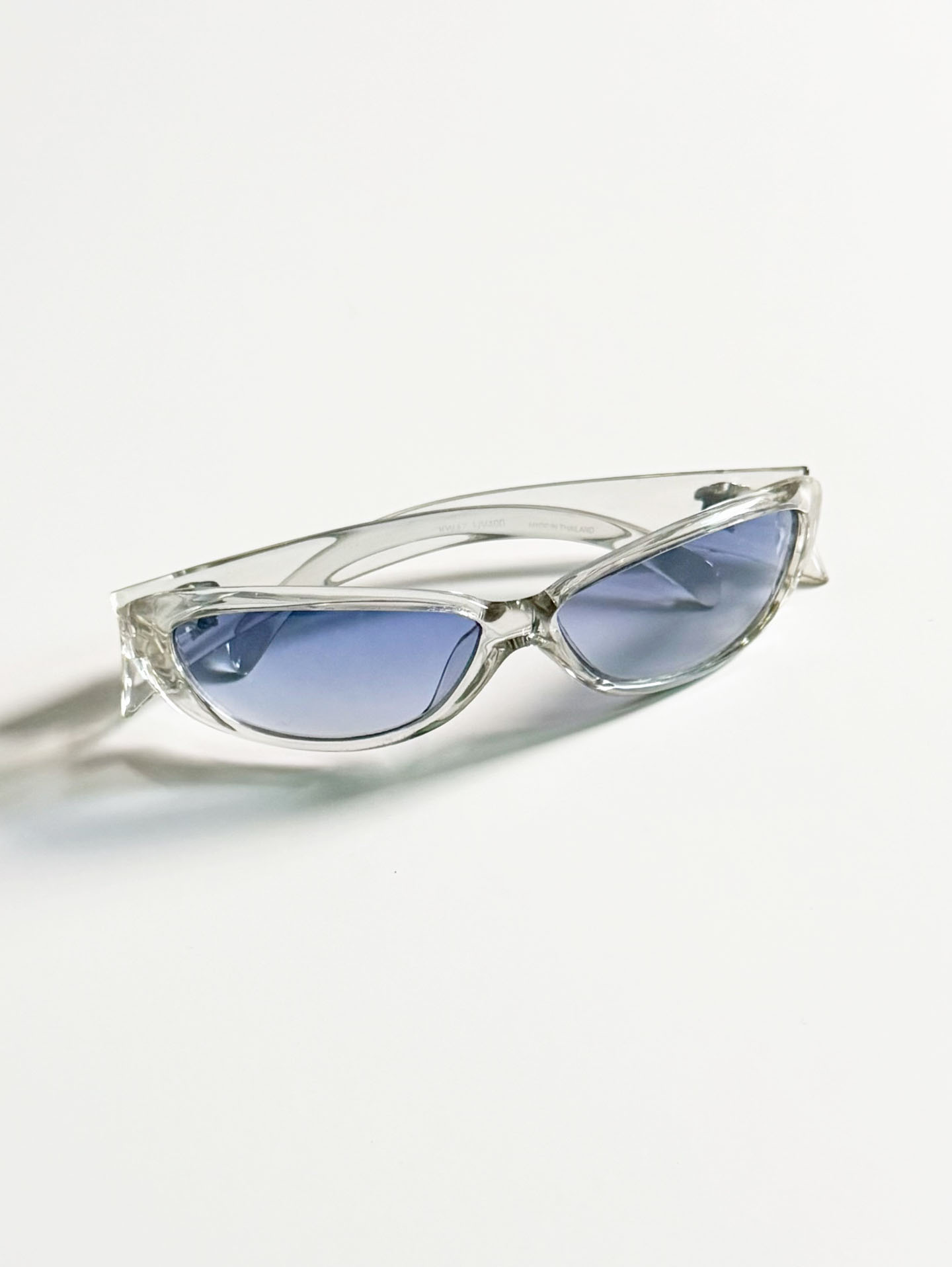 Clear Wraparound Square Frame Tinted Sunglasses