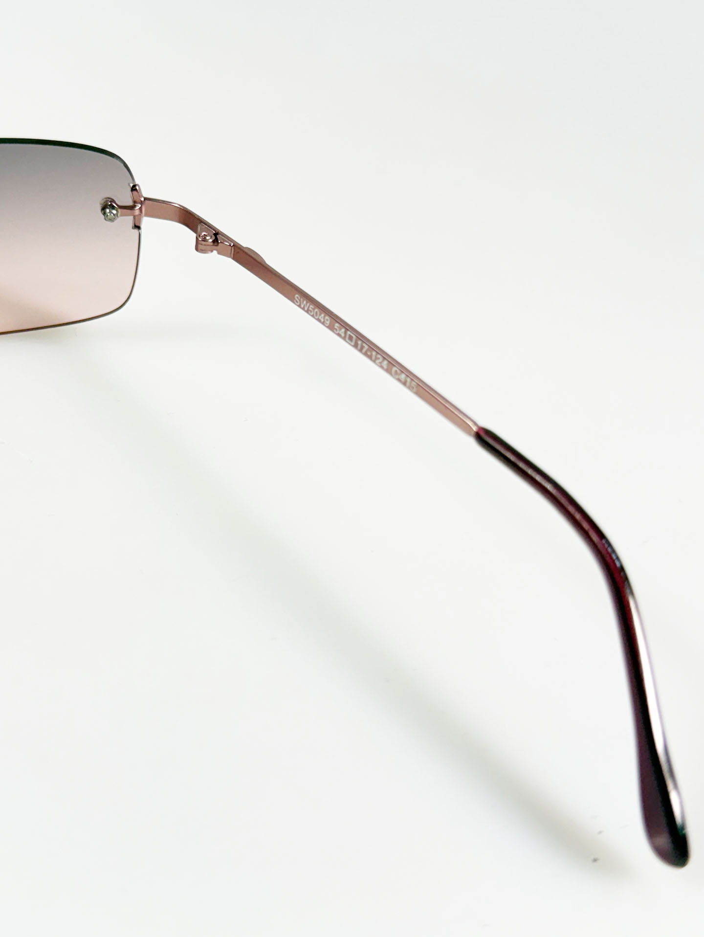 90's CARTELO Rimless Square Metal Tint Sunglasses