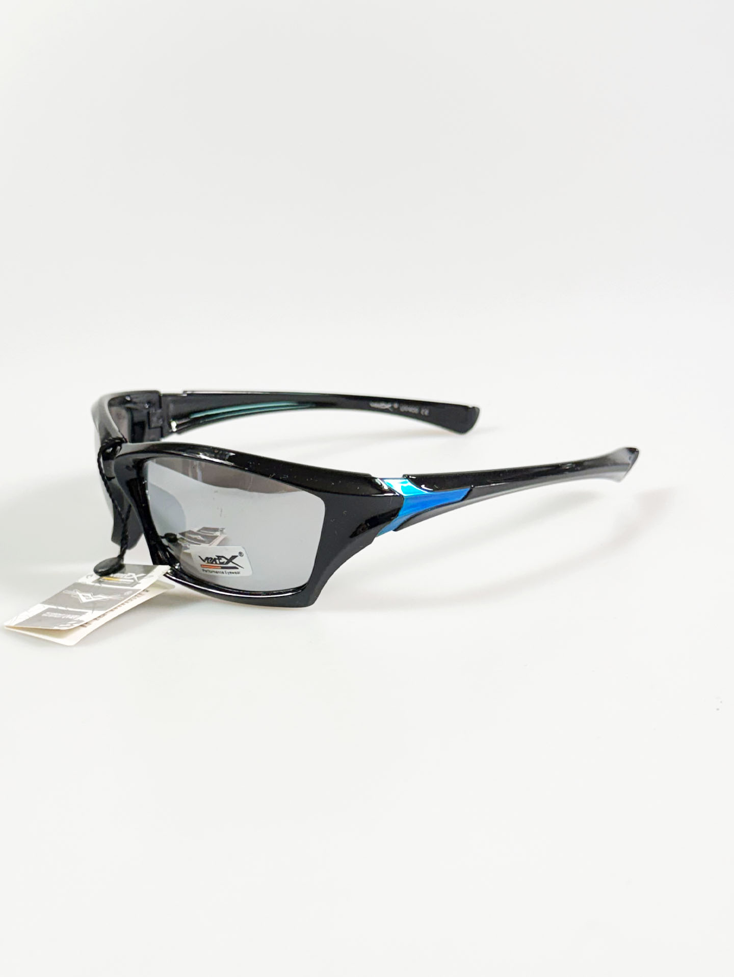 VERTX Black Sport Wraparound Sunglasses