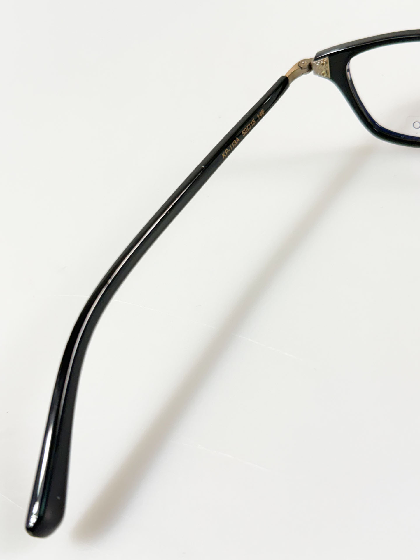 KIO YAMATO Black Square Combination Horn-Rim Glasses