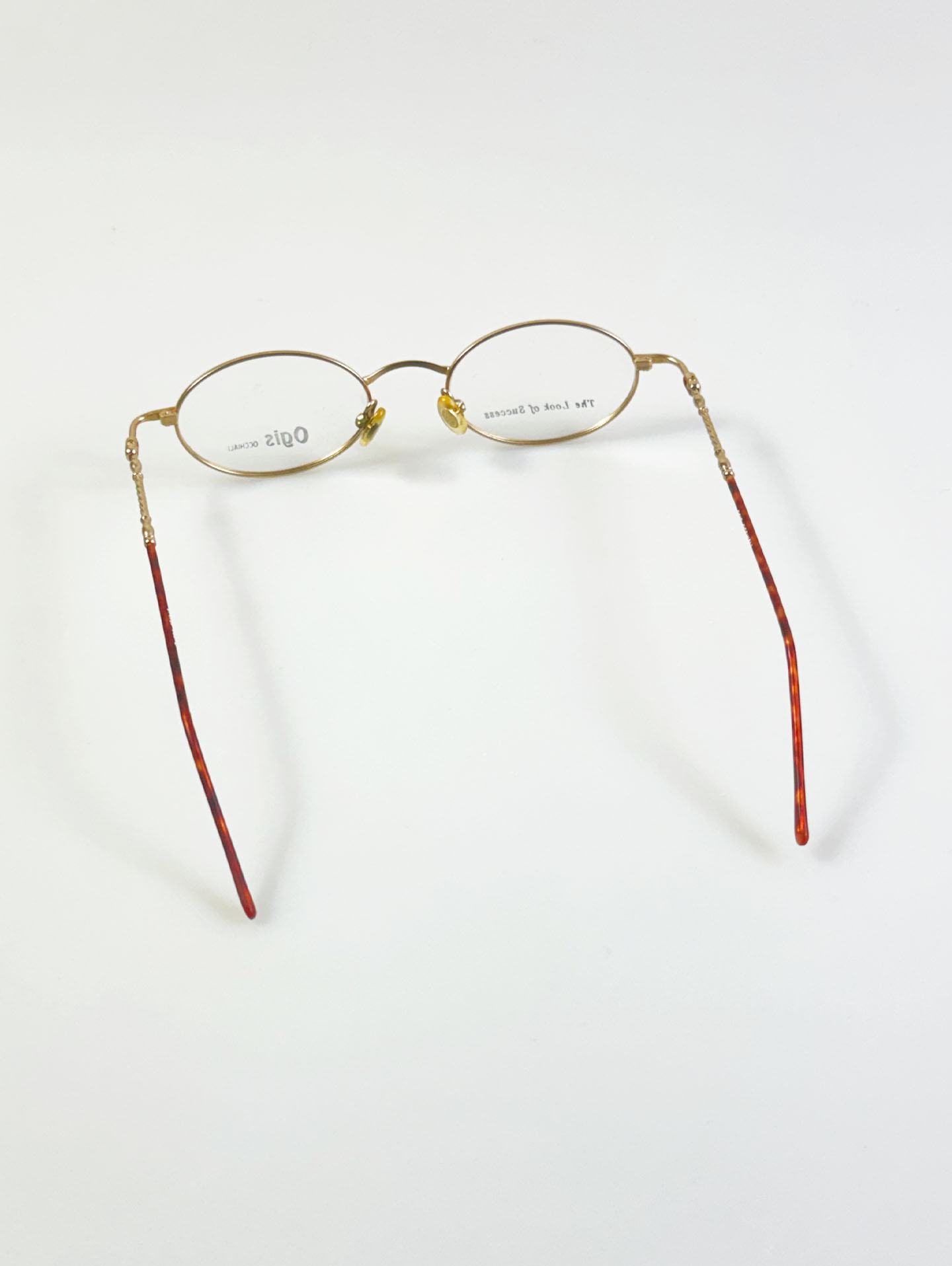 OGIS OCCHIALI Gold Slim Oval Metal Glasses