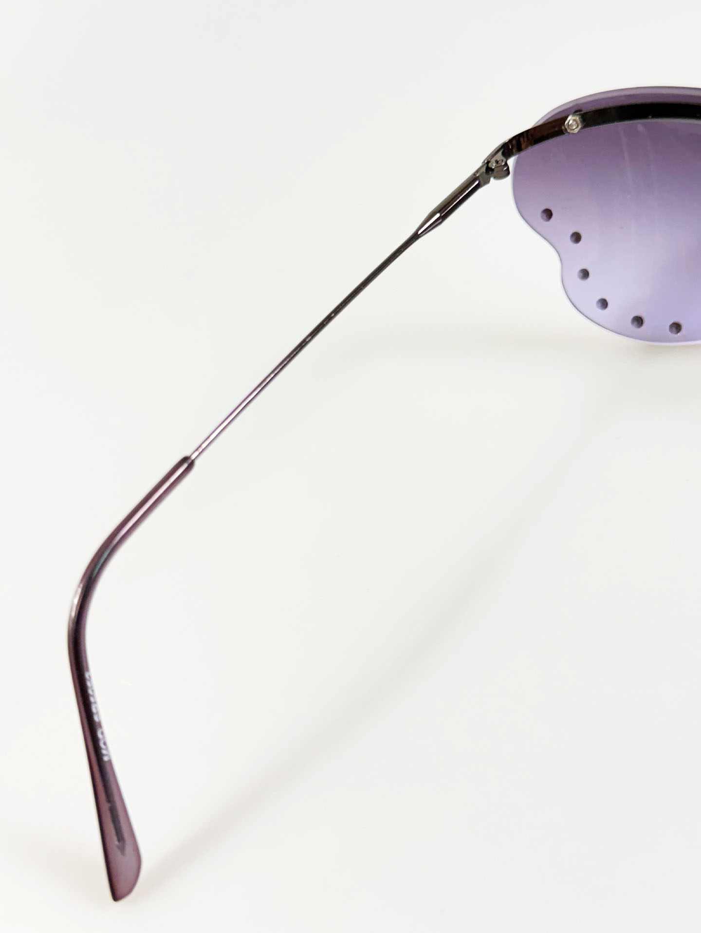 90's Butterfly Rimless Metal Tint Sunglasses