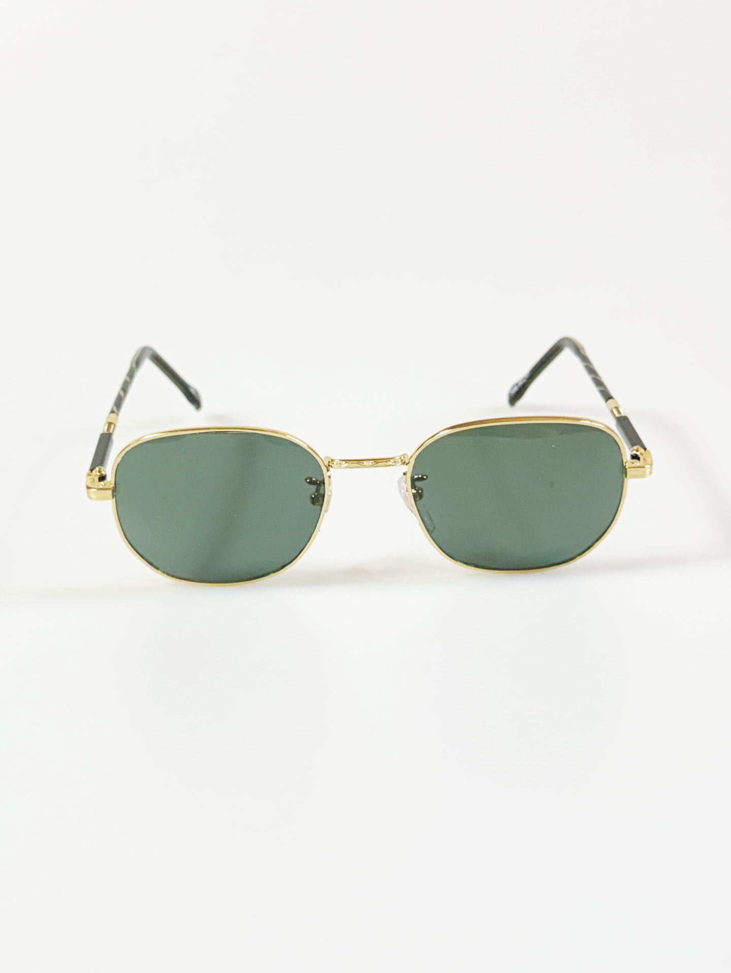 90’s Gold Metal Slim Square Frame Sunglasses
