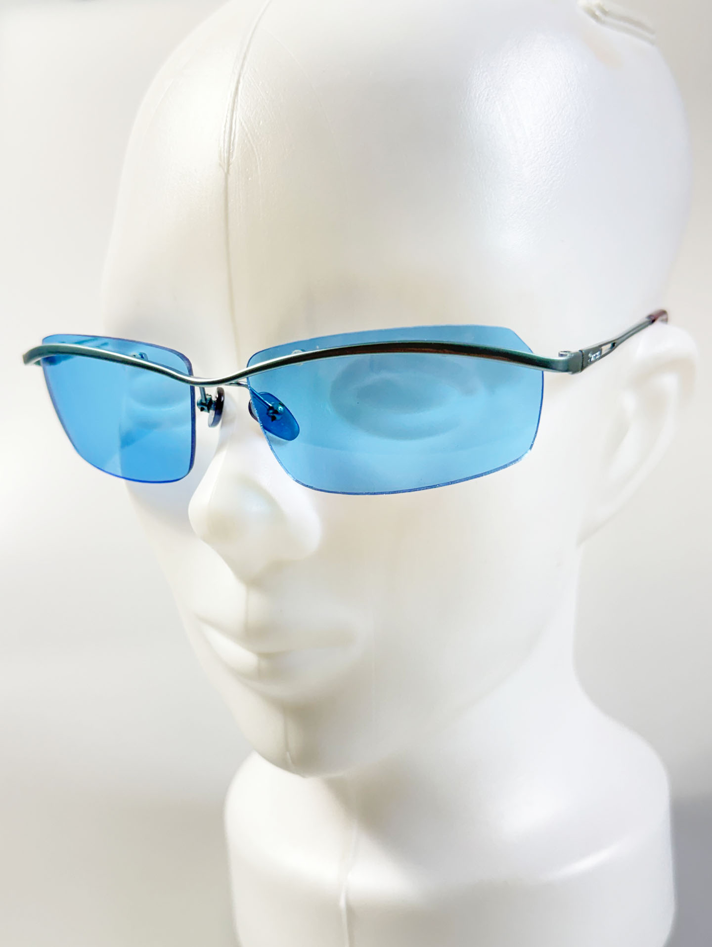 90's ROMA Rimless Square Metal Tint Sunglasses