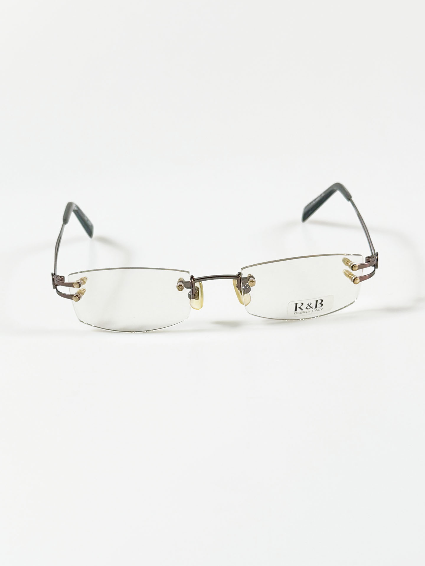 R&B Eyewear Rimless Square Metal Glasses