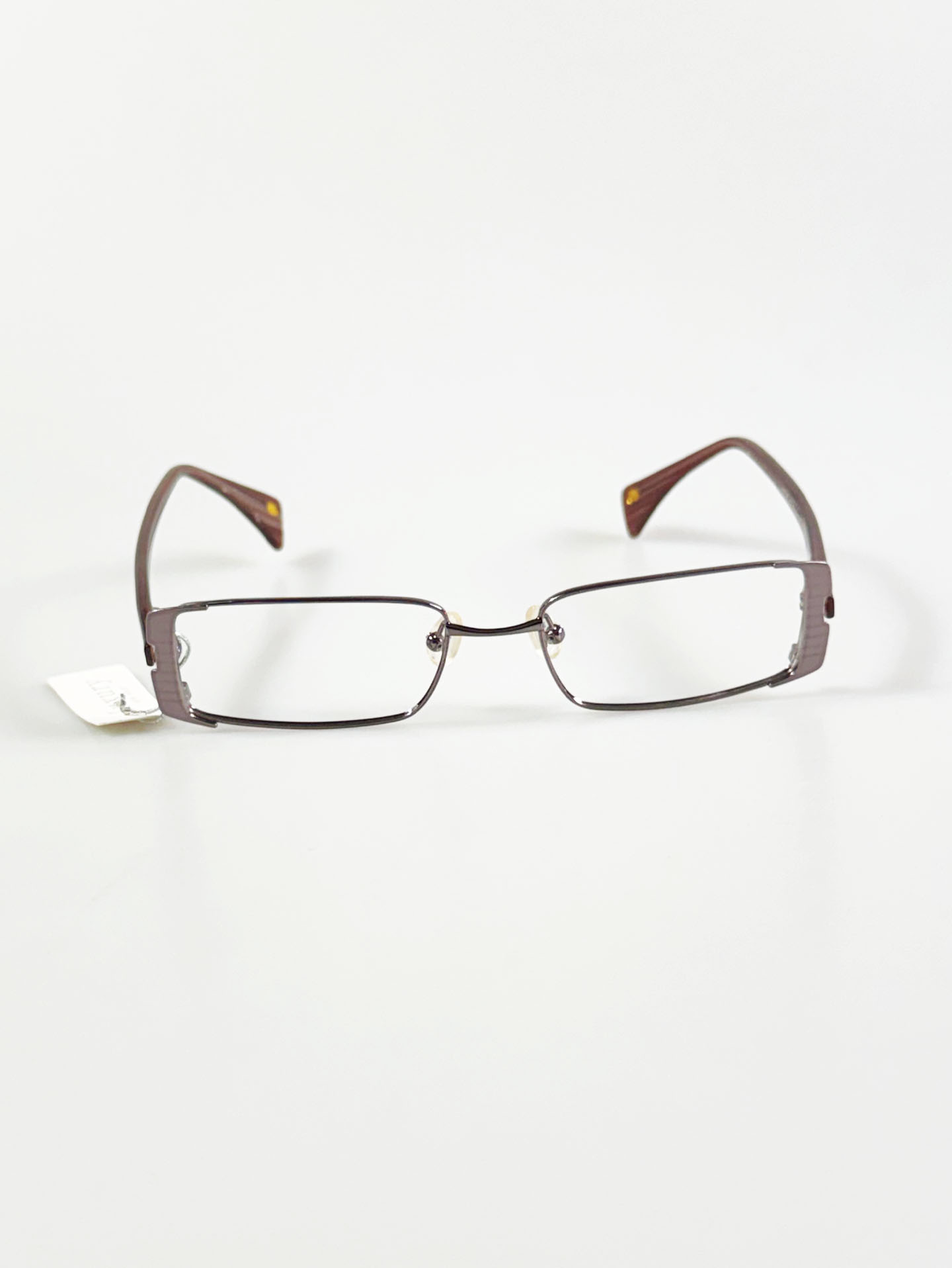 LUXURY EYEWEAR Slim Square Metal Glasses