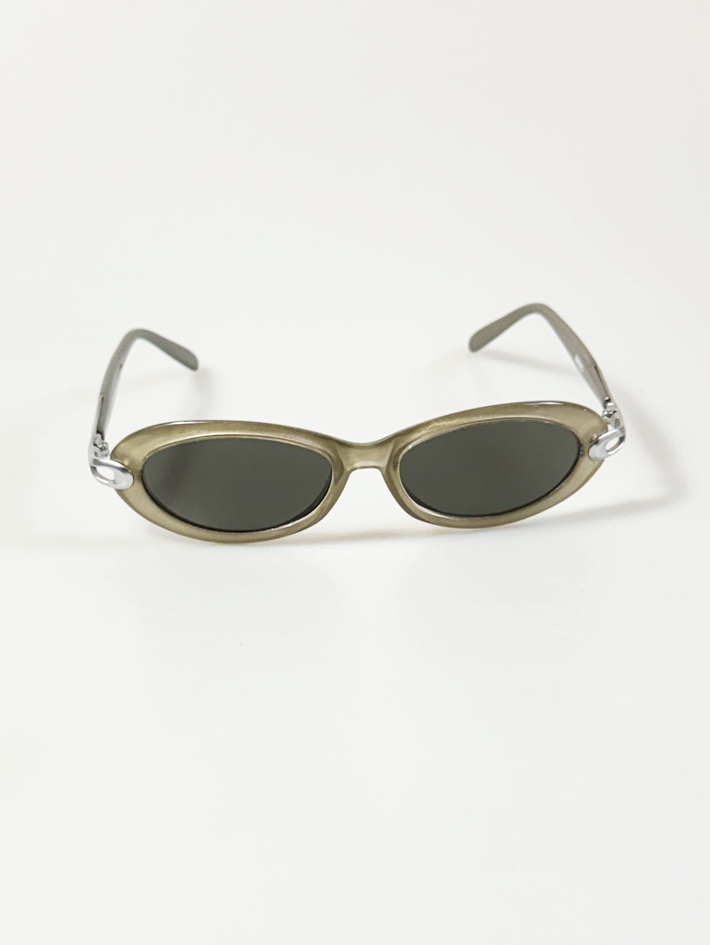 90's SERENO Bold Oval Combination Frame Sunglasses