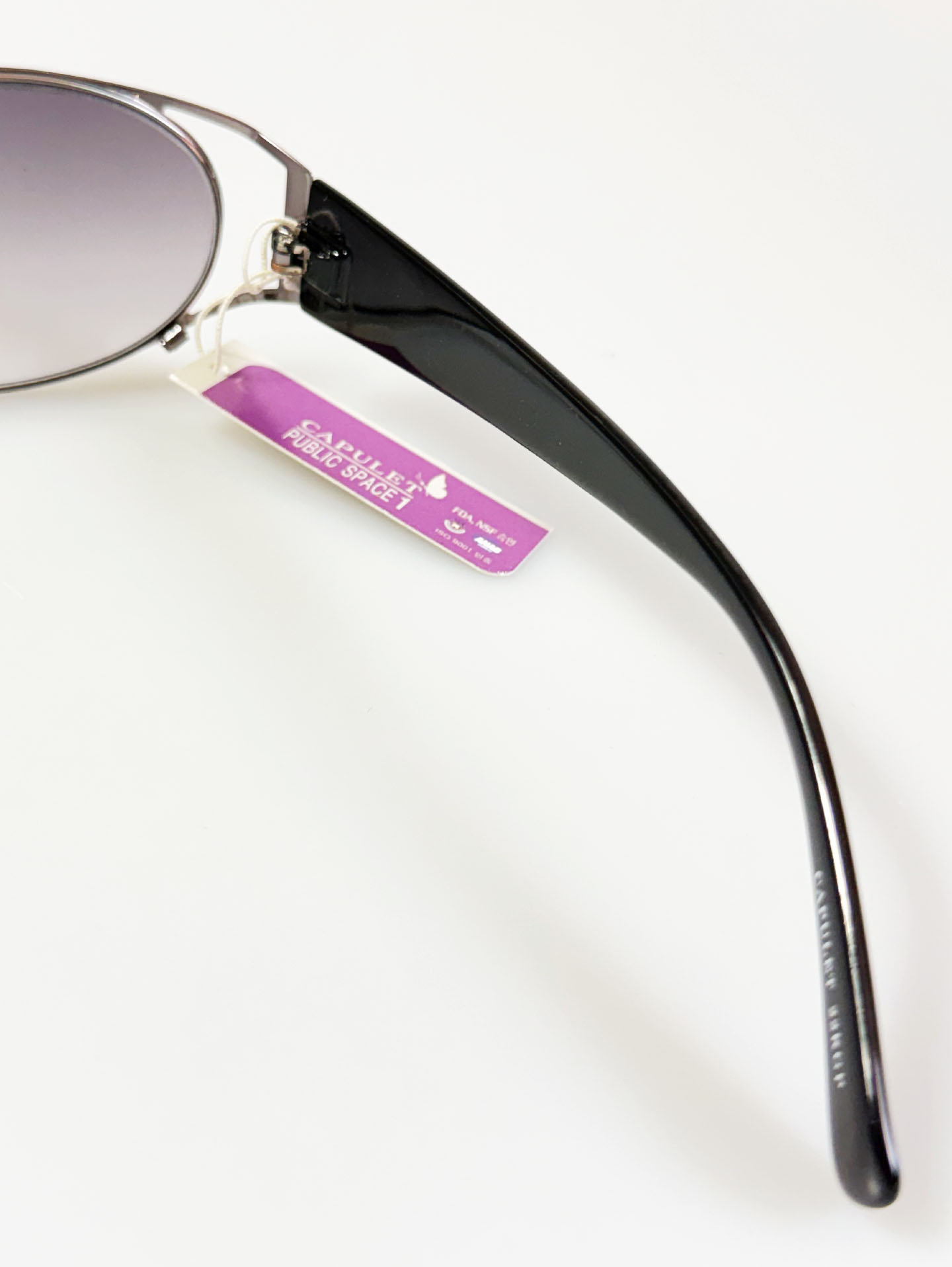 CAPULET Silver Oval Metal Combination Frame Sunglasses