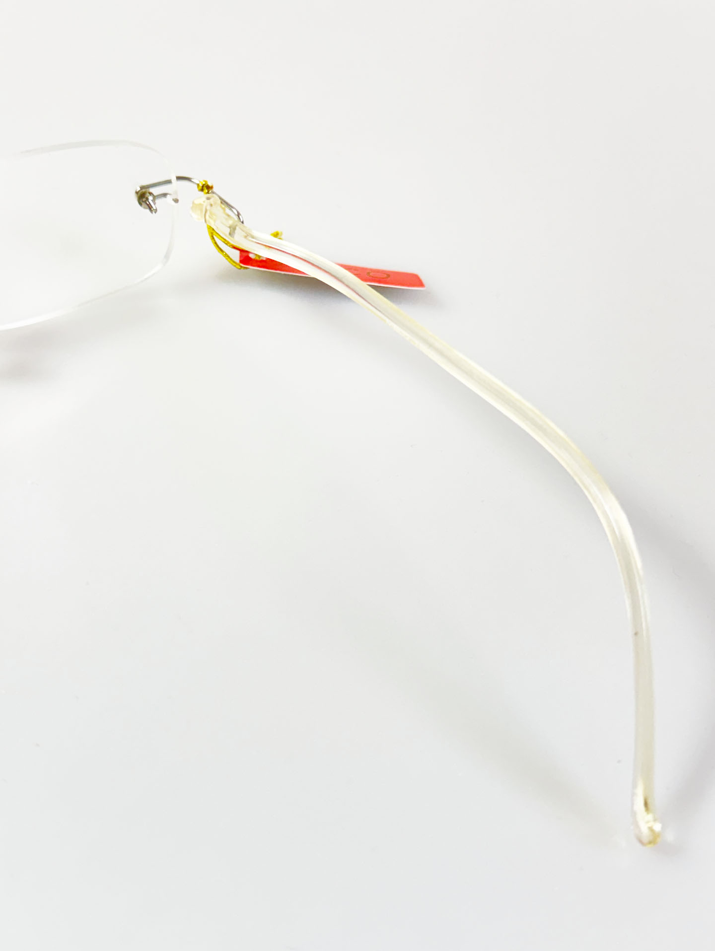 MECO Rimless Square Metal Frame Glasses