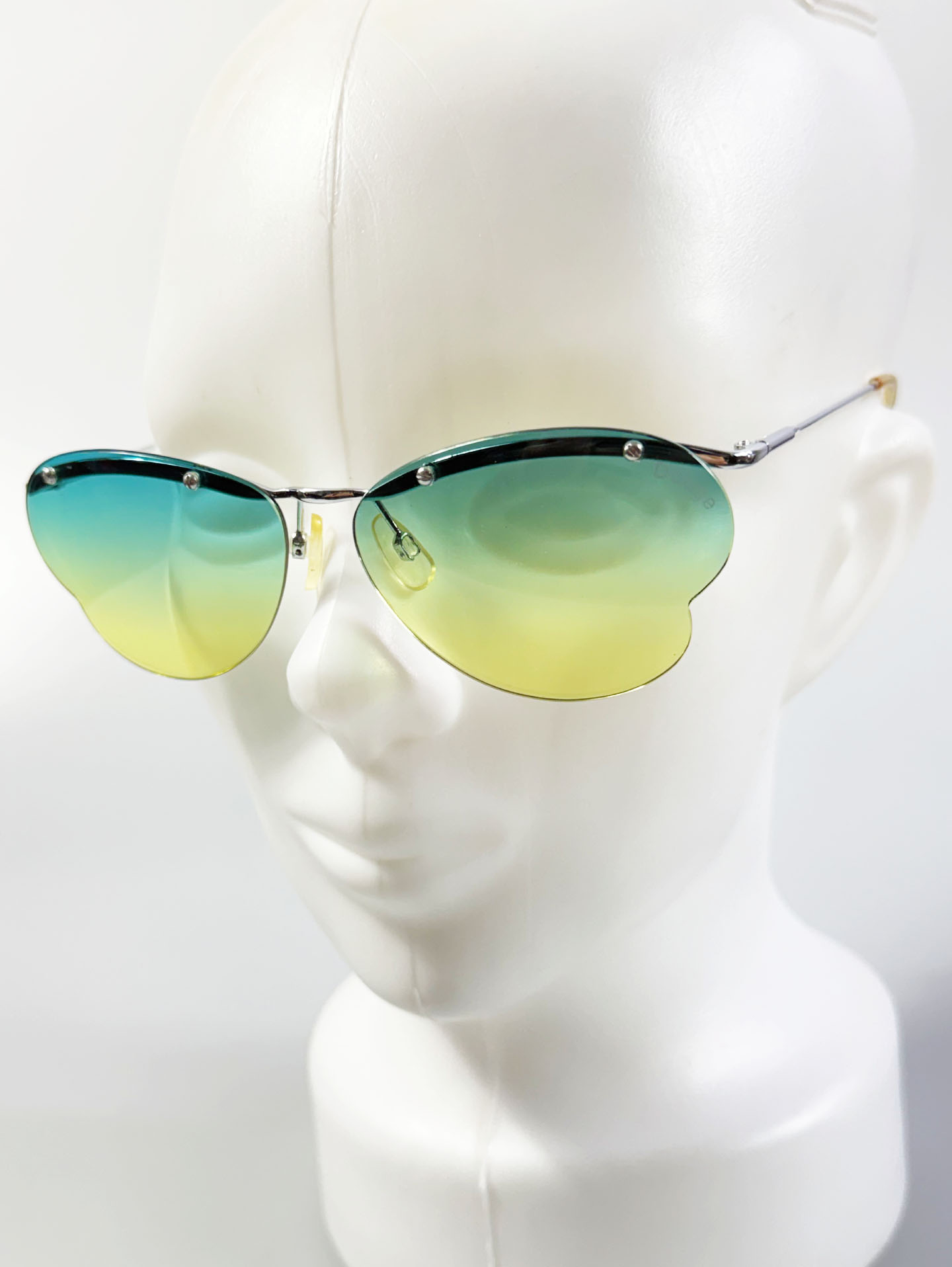 90's DODGE Rimless Butterfly Metal Tint Sunglasses