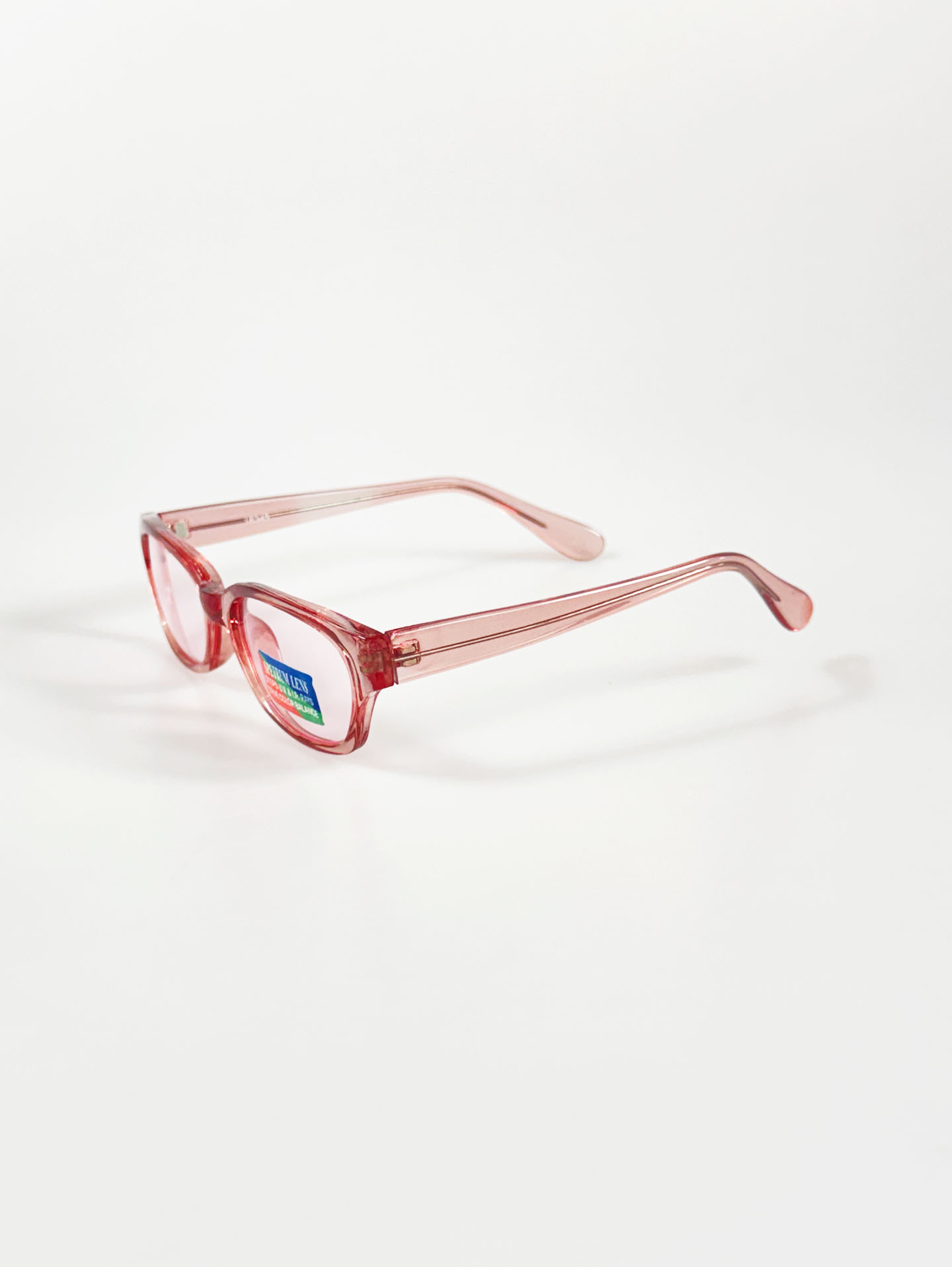 Pink Transparent Square Frame Tint Sunglasses