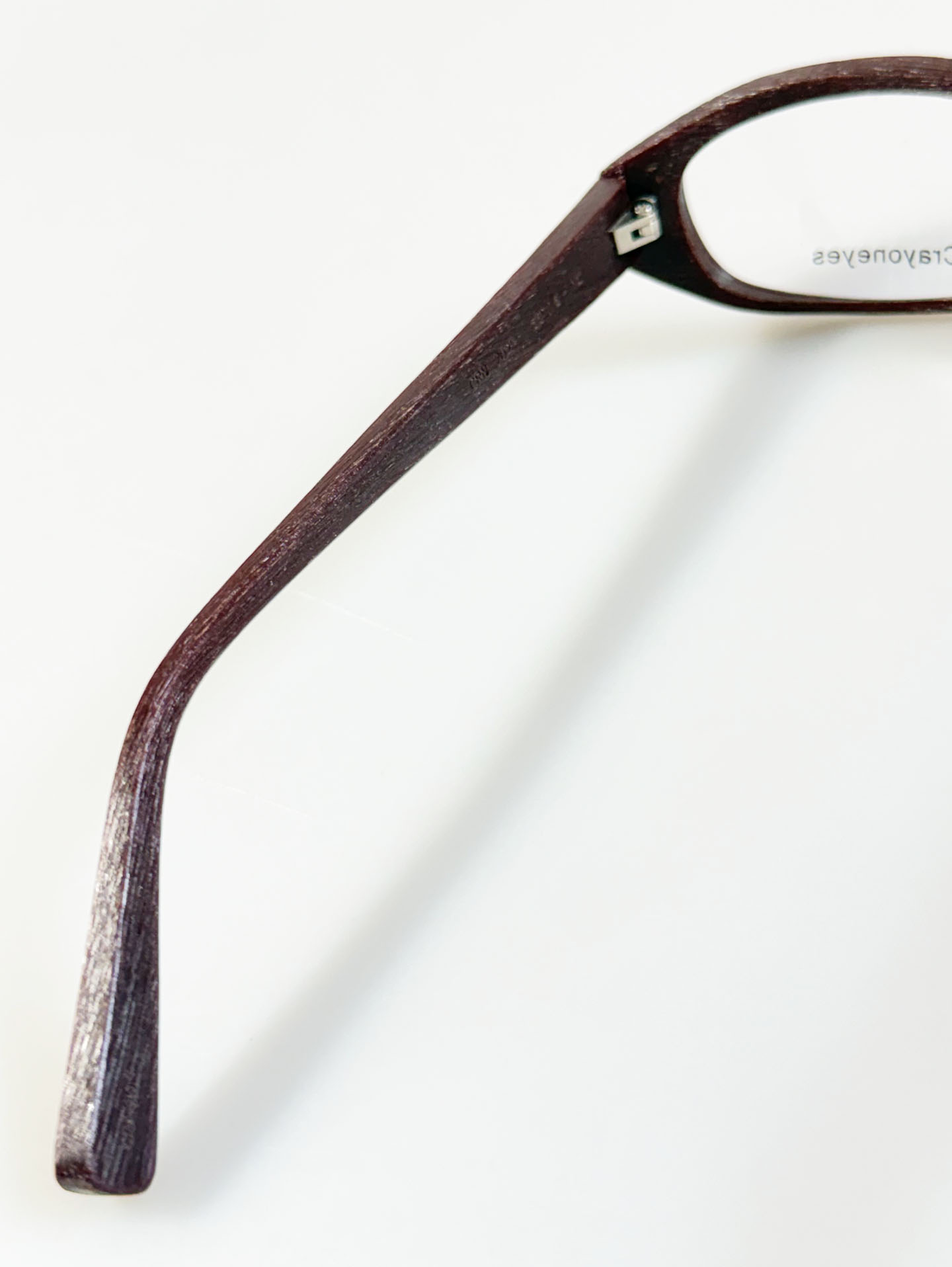 CRAYON EYES Dark Brown Wood Square Frame Glasses